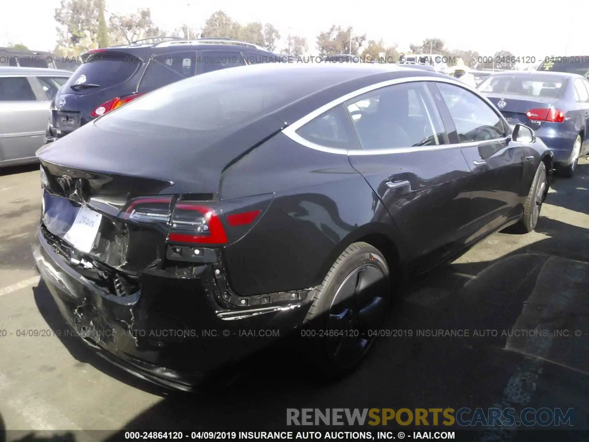 4 Photograph of a damaged car 5YJ3E1EA8KF297075 TESLA MODEL 3 2019