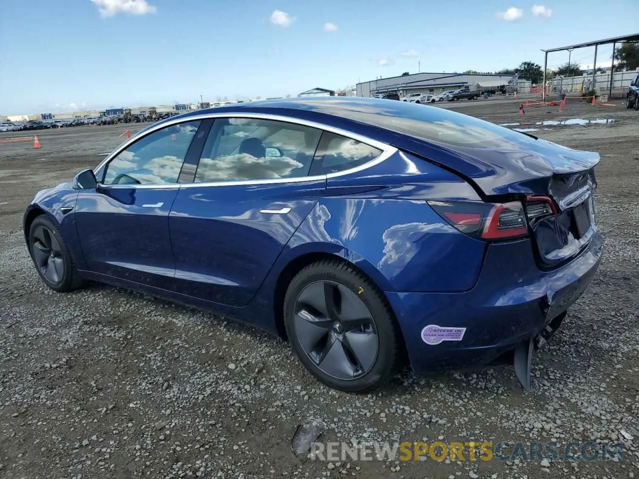 2 Photograph of a damaged car 5YJ3E1EA8KF299456 TESLA MODEL 3 2019