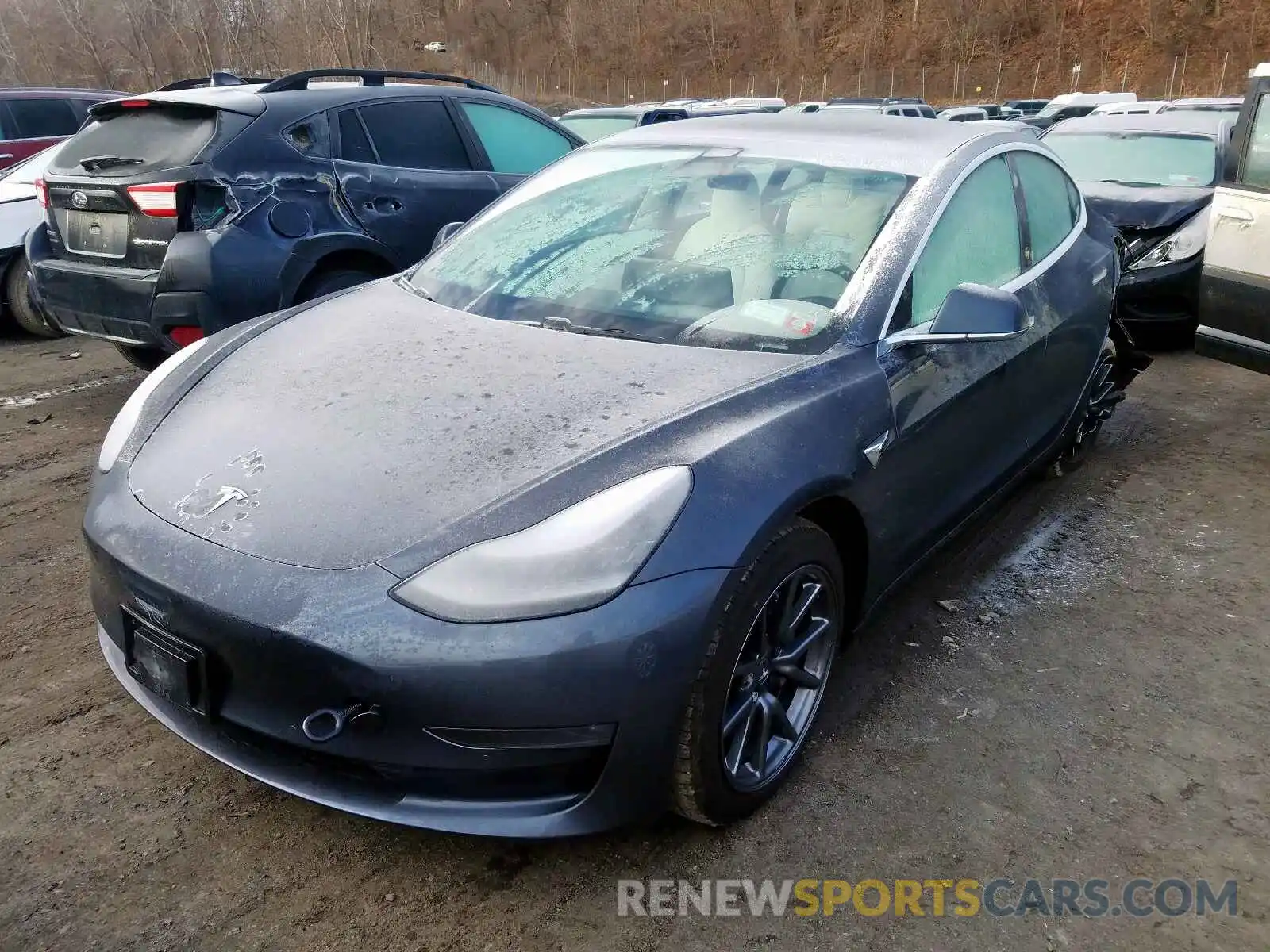 2 Photograph of a damaged car 5YJ3E1EA8KF301819 TESLA MODEL 3 2019