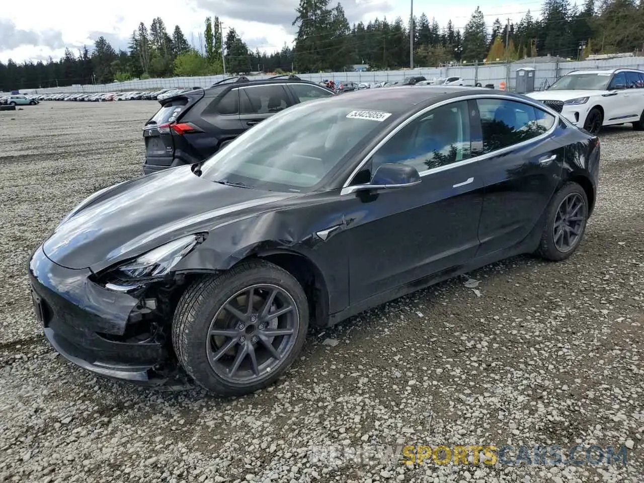 1 Photograph of a damaged car 5YJ3E1EA8KF305594 TESLA MODEL 3 2019