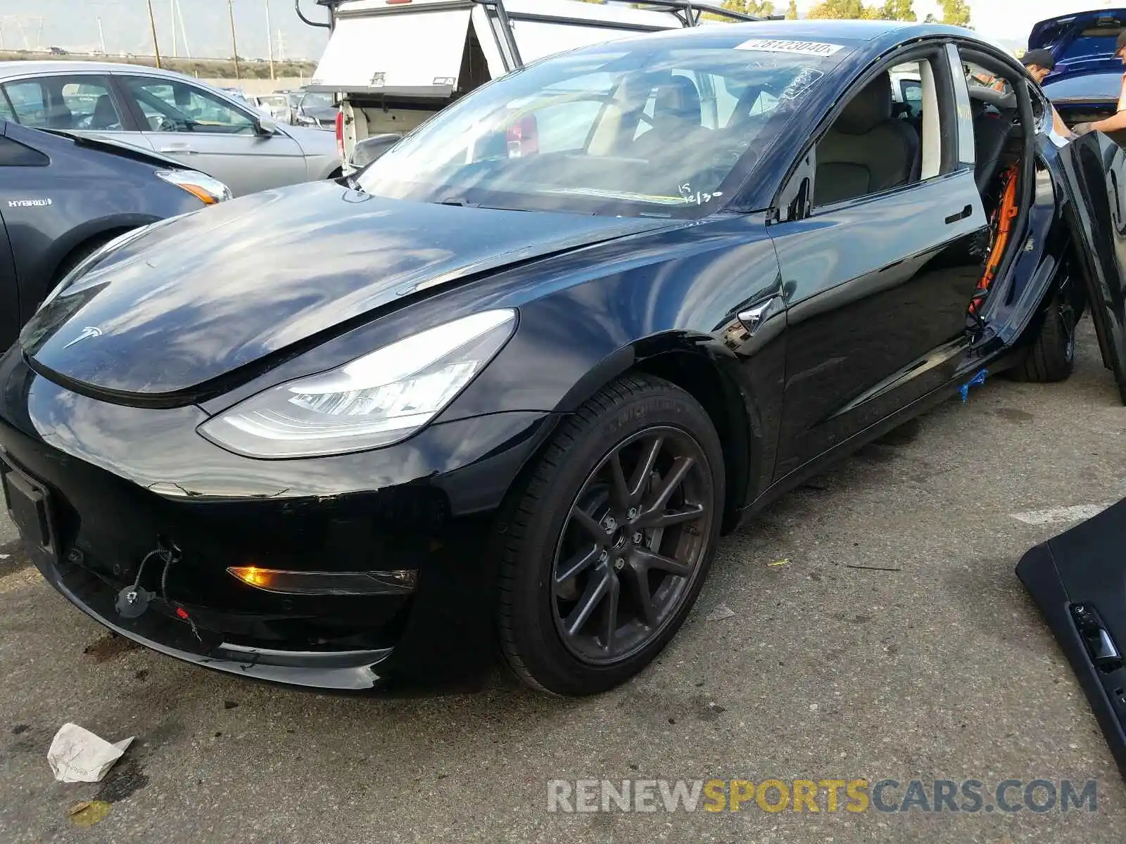 2 Photograph of a damaged car 5YJ3E1EA8KF305837 TESLA MODEL 3 2019