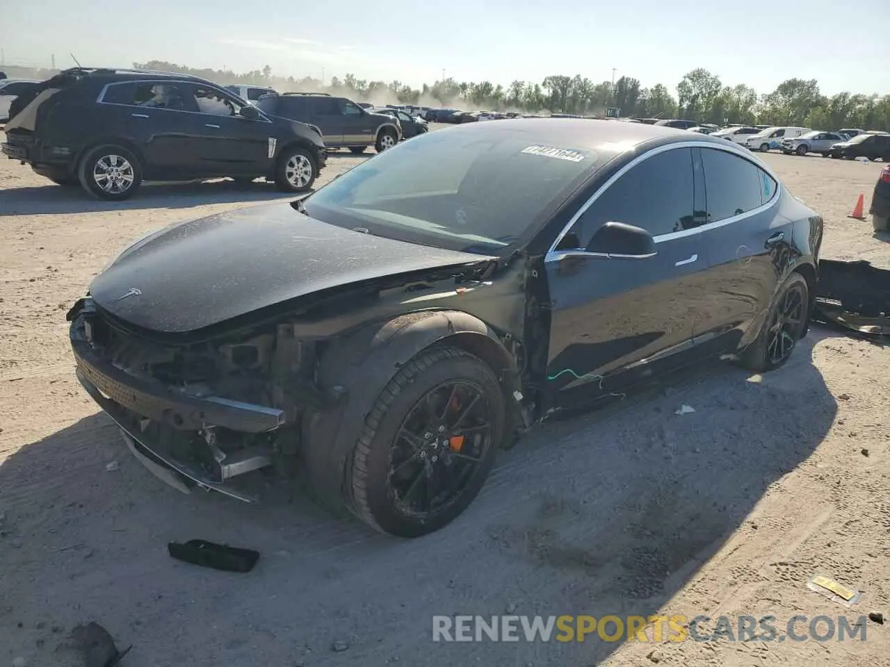 1 Photograph of a damaged car 5YJ3E1EA8KF306020 TESLA MODEL 3 2019