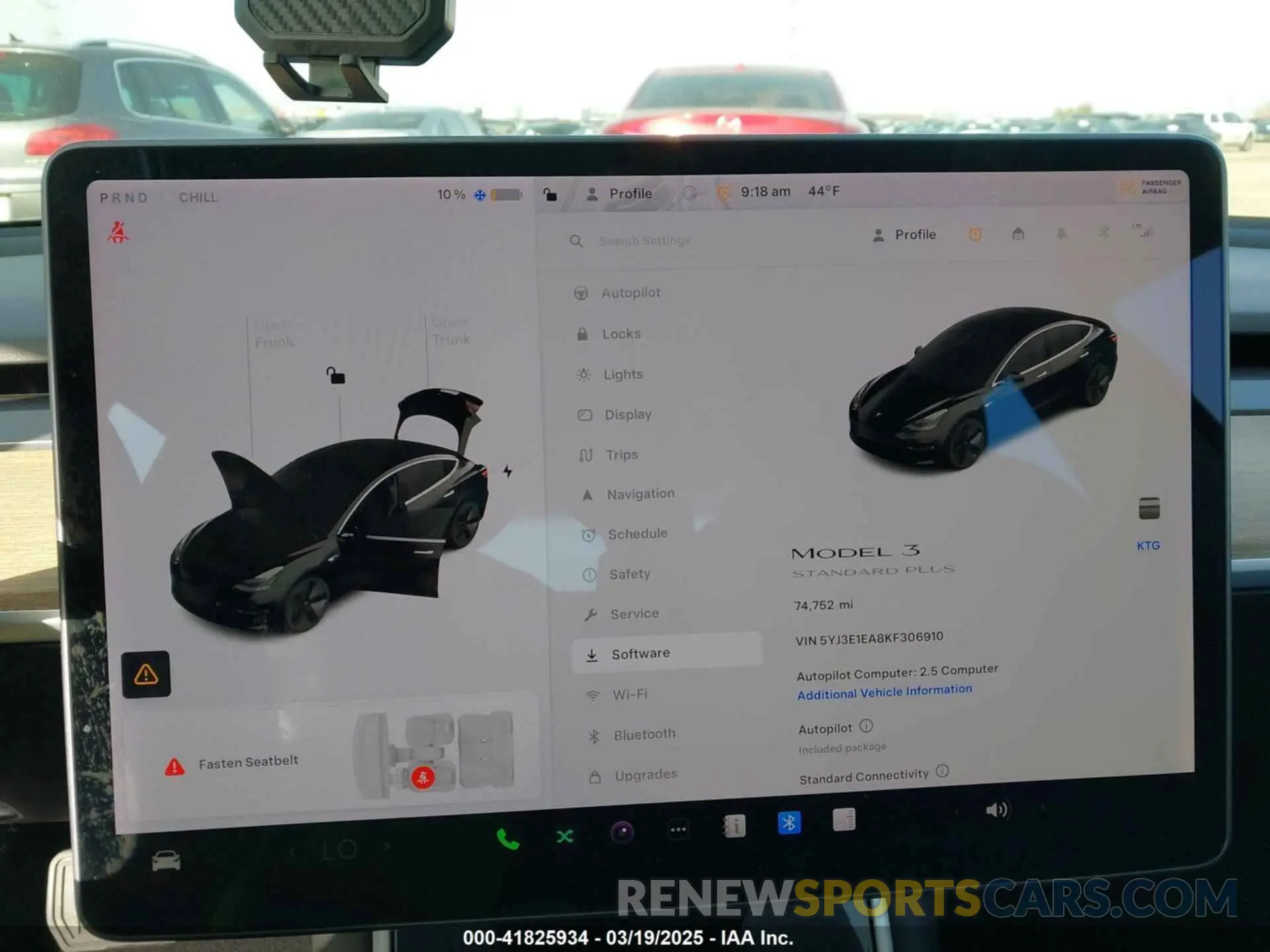7 Photograph of a damaged car 5YJ3E1EA8KF306910 TESLA MODEL 3 2019
