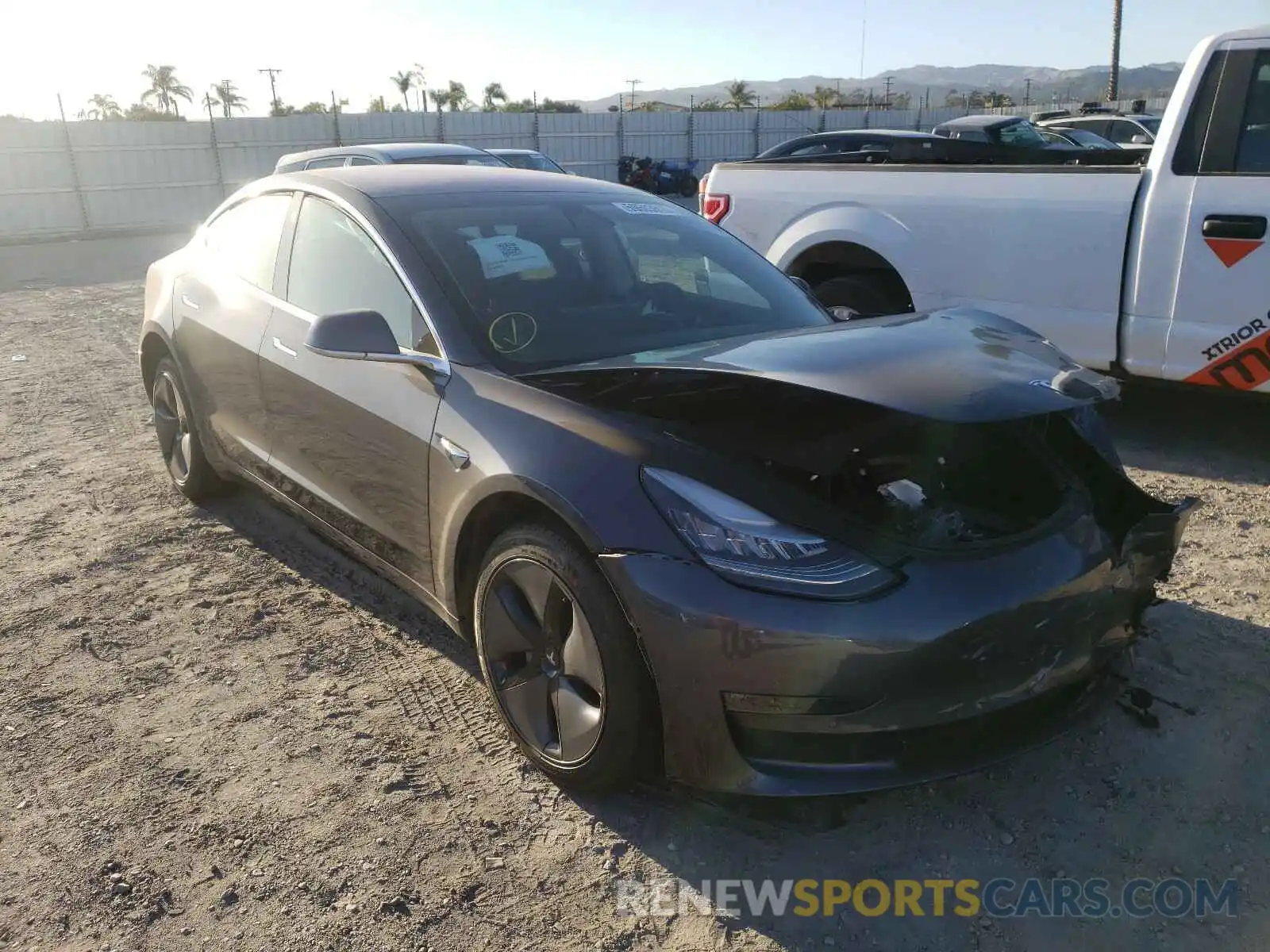 1 Photograph of a damaged car 5YJ3E1EA8KF307362 TESLA MODEL 3 2019