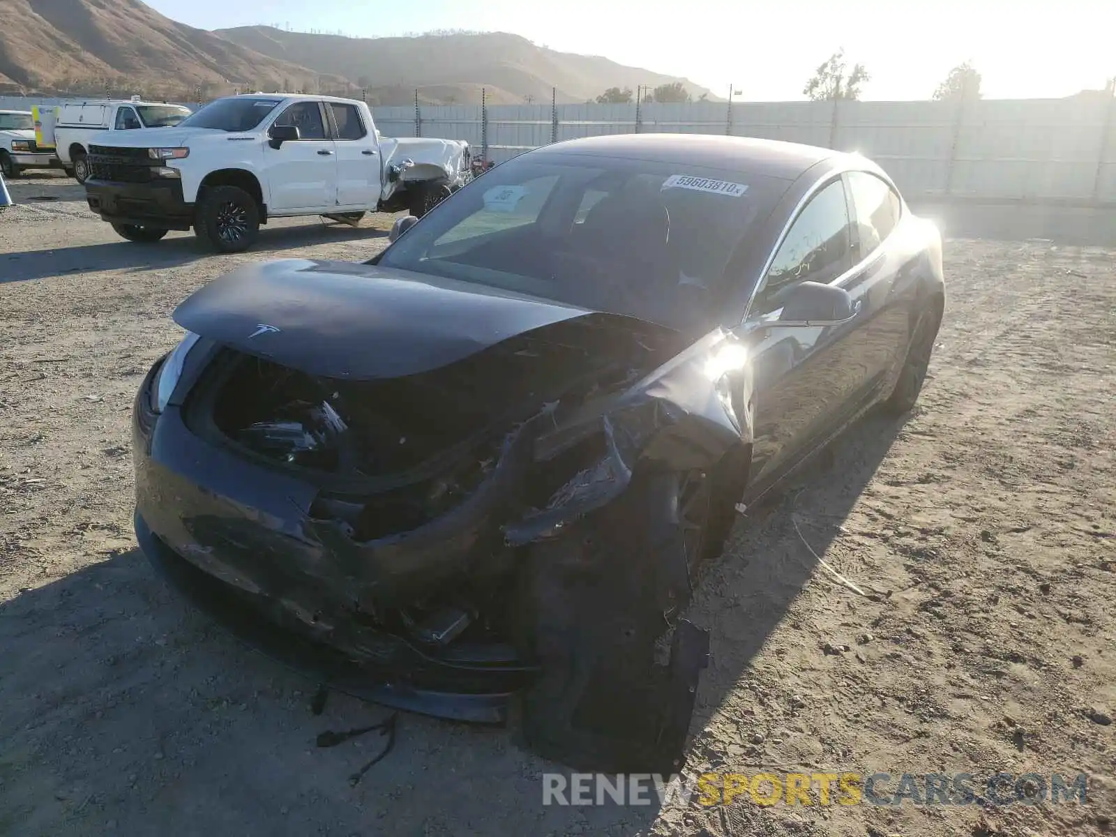 2 Photograph of a damaged car 5YJ3E1EA8KF307362 TESLA MODEL 3 2019