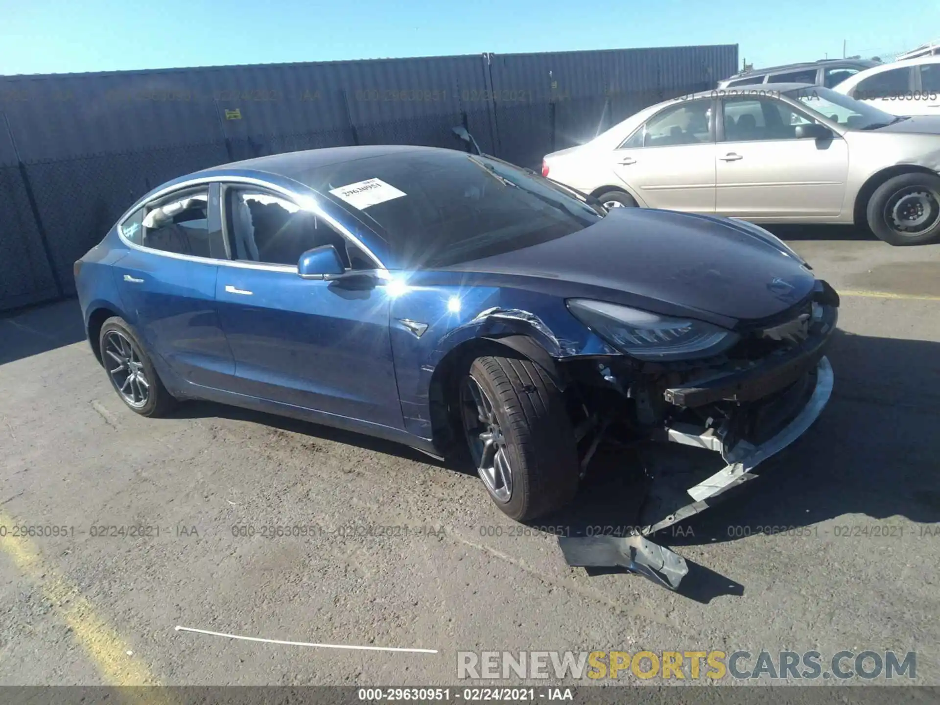 1 Photograph of a damaged car 5YJ3E1EA8KF309239 TESLA MODEL 3 2019