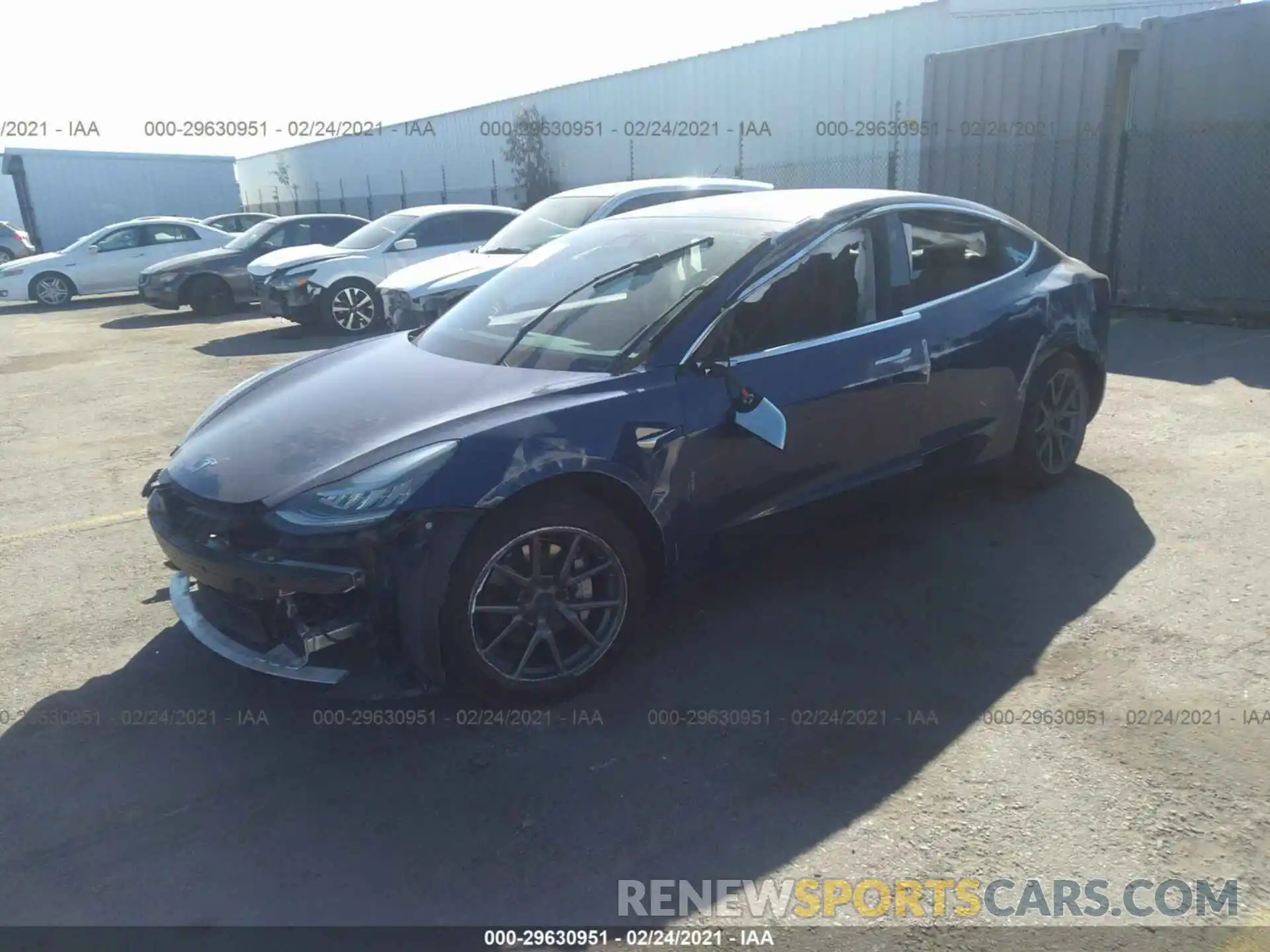 2 Photograph of a damaged car 5YJ3E1EA8KF309239 TESLA MODEL 3 2019