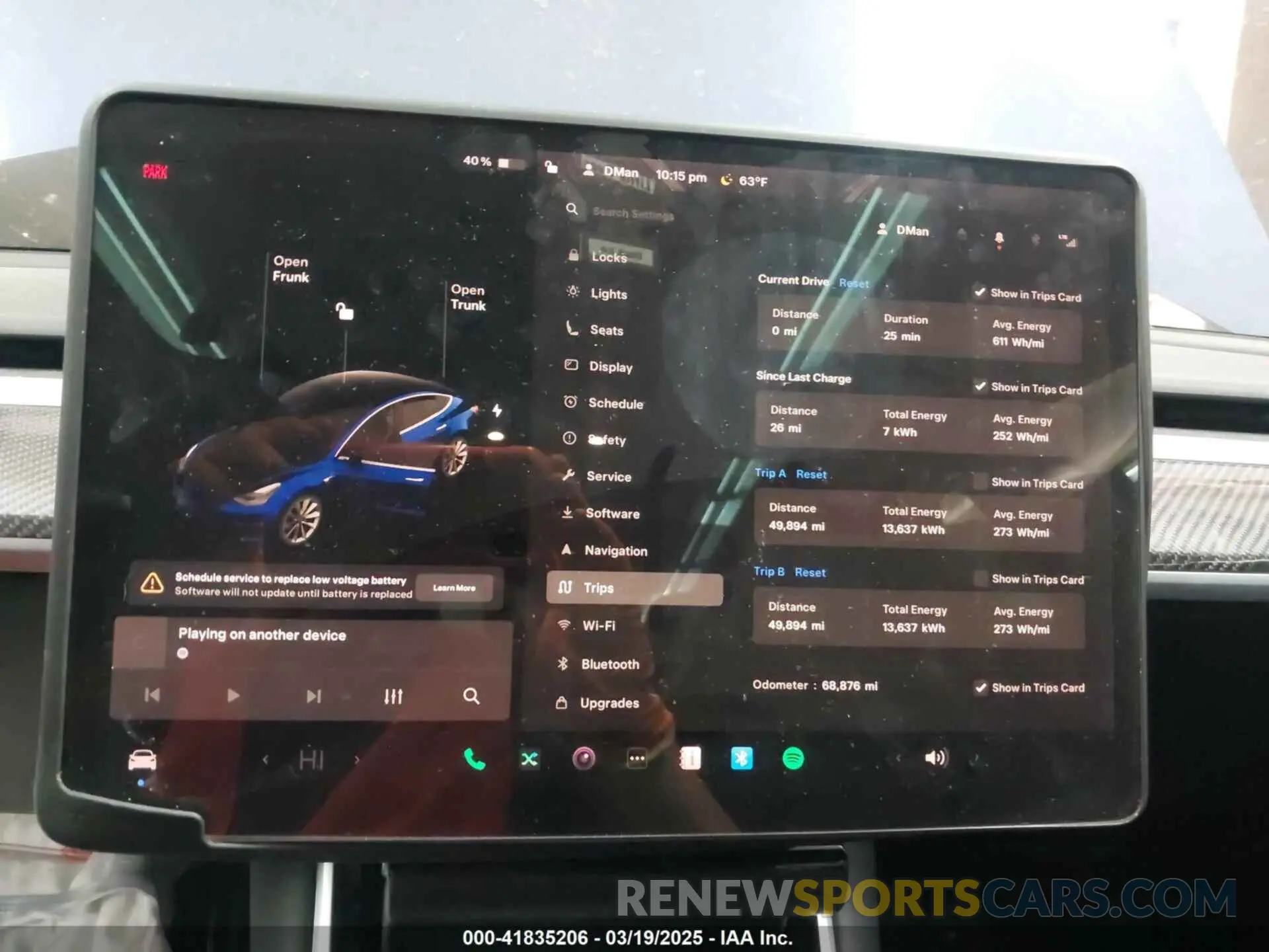 7 Photograph of a damaged car 5YJ3E1EA8KF311623 TESLA MODEL 3 2019