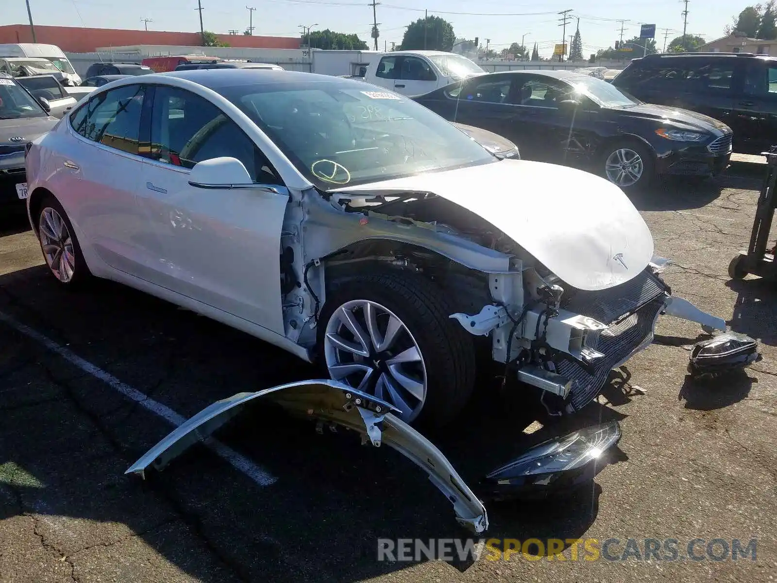 1 Photograph of a damaged car 5YJ3E1EA8KF311699 TESLA MODEL 3 2019