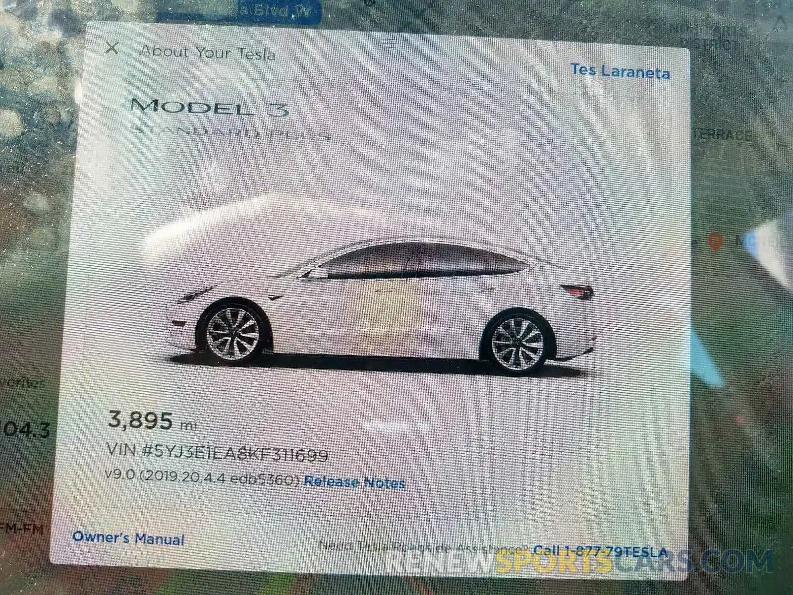 8 Photograph of a damaged car 5YJ3E1EA8KF311699 TESLA MODEL 3 2019