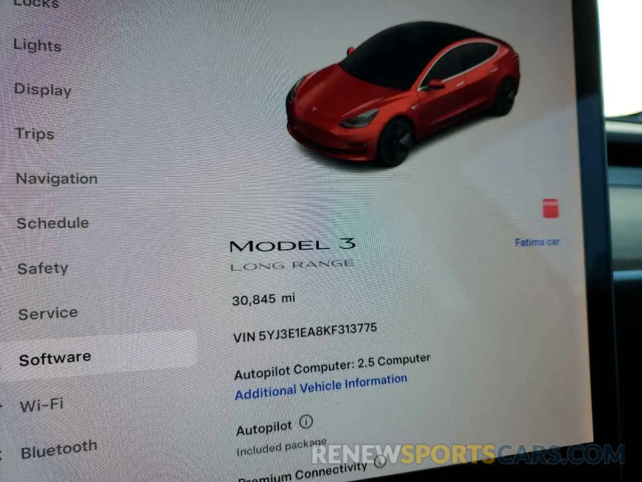 9 Photograph of a damaged car 5YJ3E1EA8KF313775 TESLA MODEL 3 2019