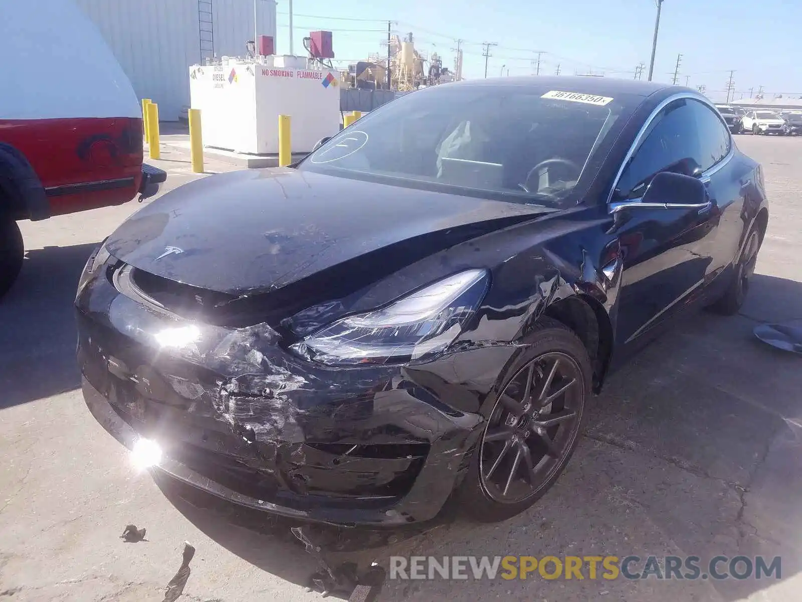 2 Photograph of a damaged car 5YJ3E1EA8KF316708 TESLA MODEL 3 2019