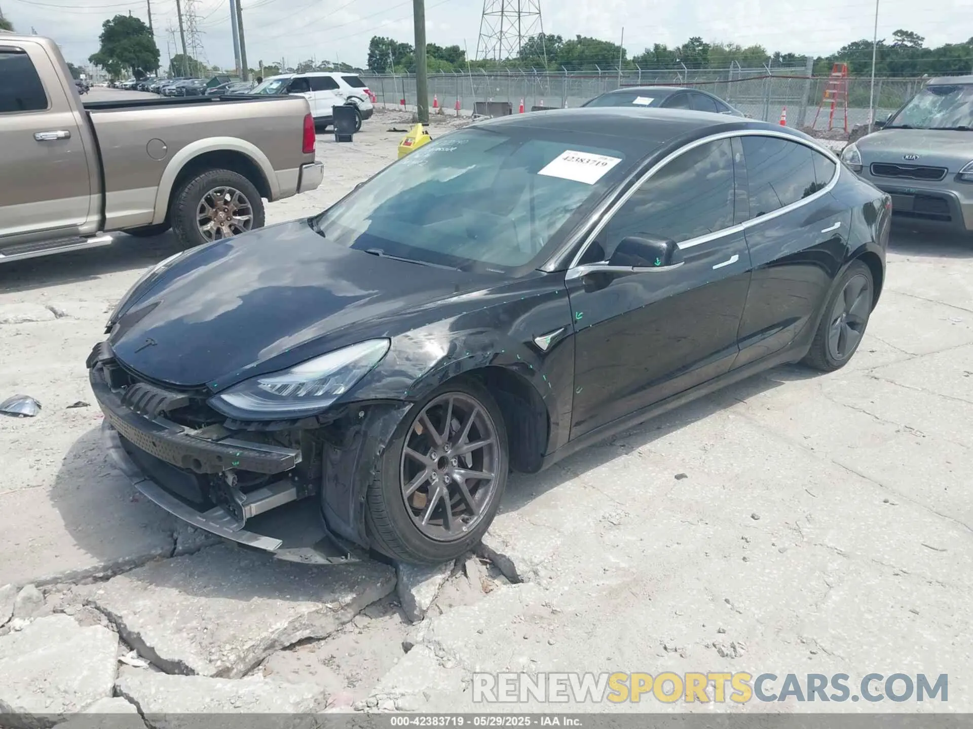 2 Photograph of a damaged car 5YJ3E1EA8KF317857 TESLA MODEL 3 2019