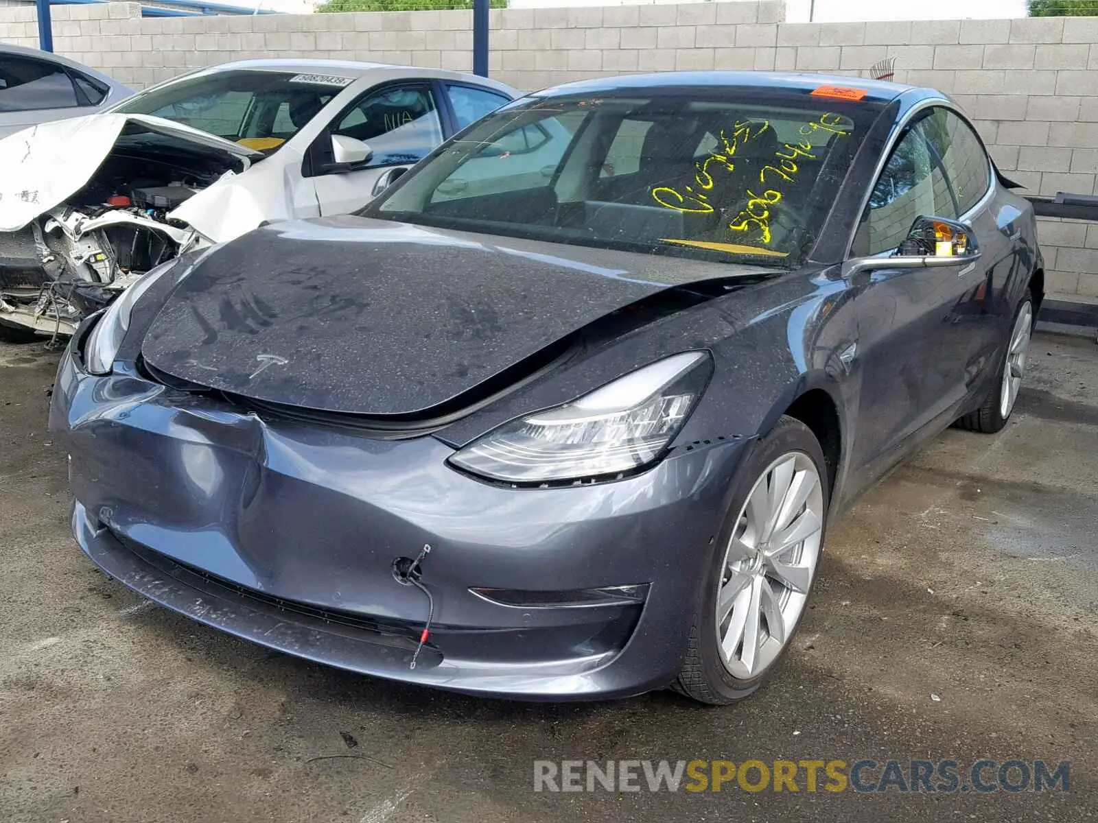 2 Photograph of a damaged car 5YJ3E1EA8KF331791 TESLA MODEL 3 2019