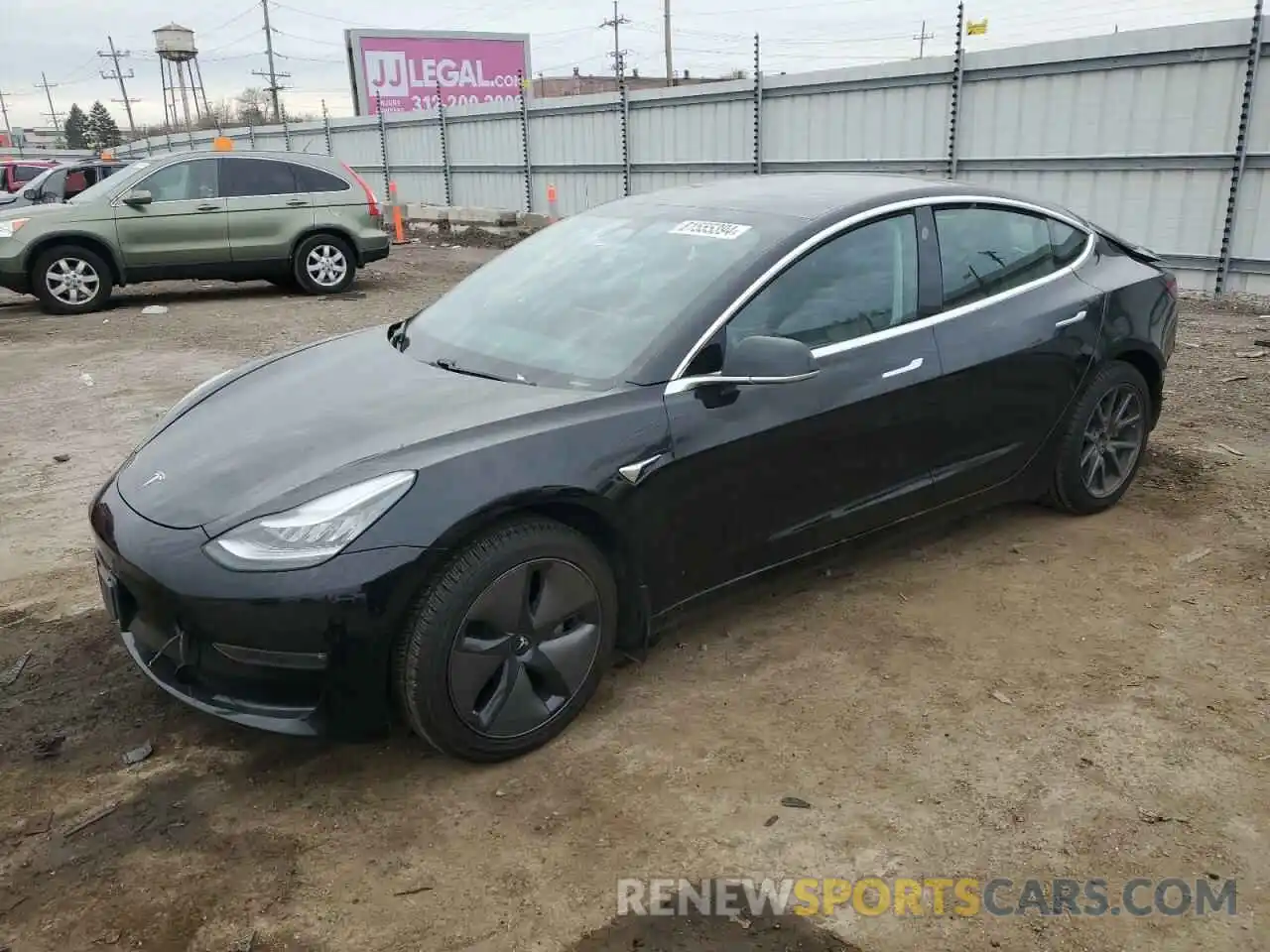 1 Photograph of a damaged car 5YJ3E1EA8KF394955 TESLA MODEL 3 2019