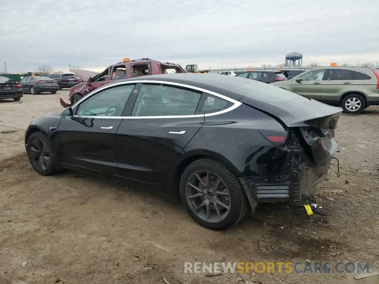 2 Photograph of a damaged car 5YJ3E1EA8KF394955 TESLA MODEL 3 2019