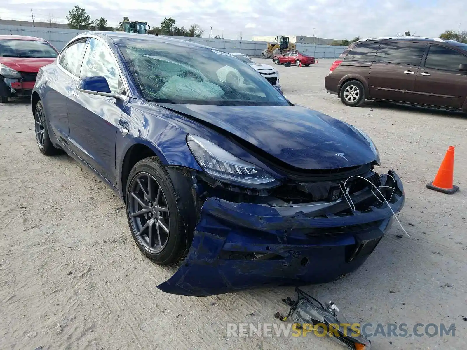 1 Photograph of a damaged car 5YJ3E1EA8KF396723 TESLA MODEL 3 2019