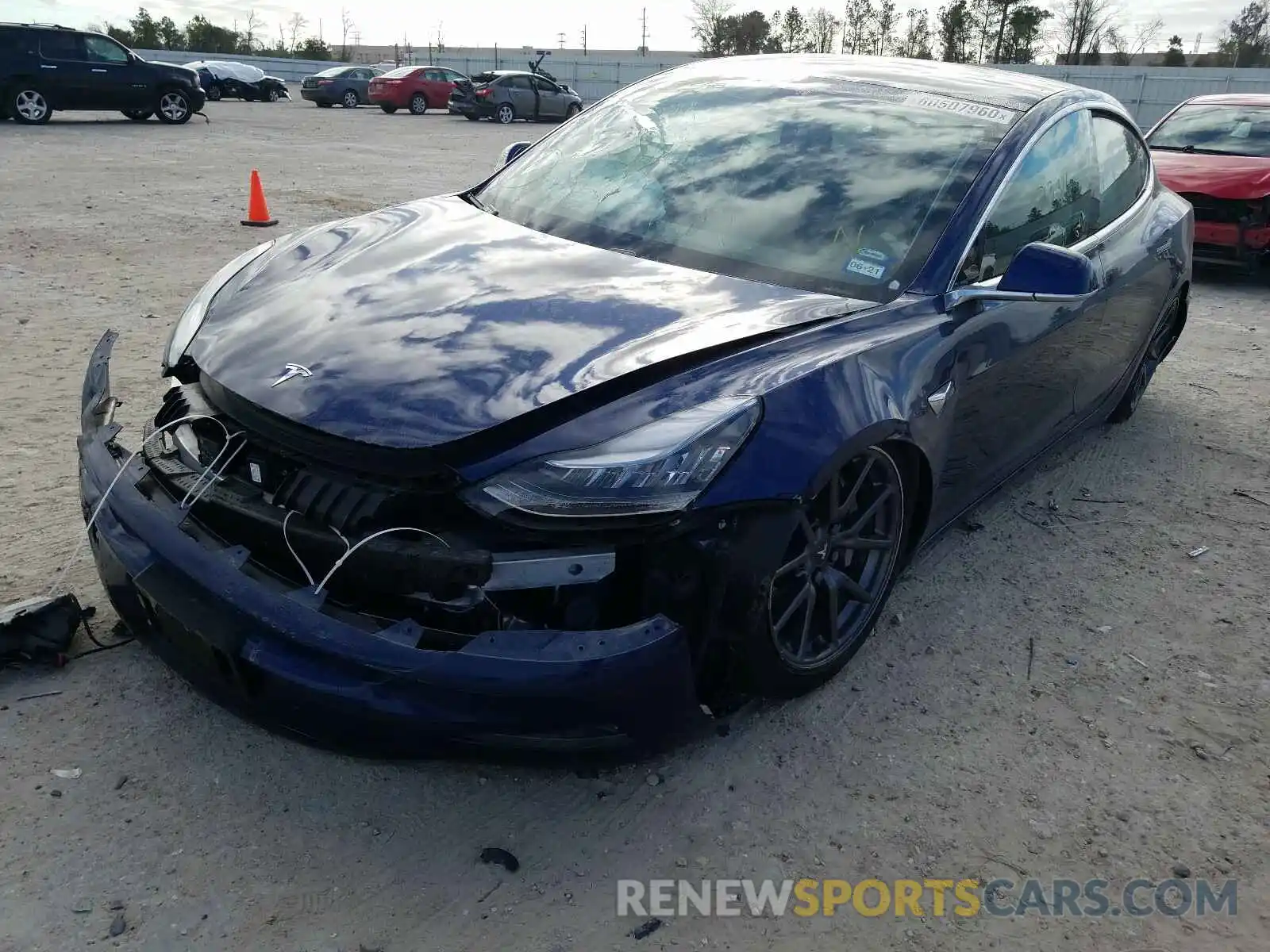 2 Photograph of a damaged car 5YJ3E1EA8KF396723 TESLA MODEL 3 2019