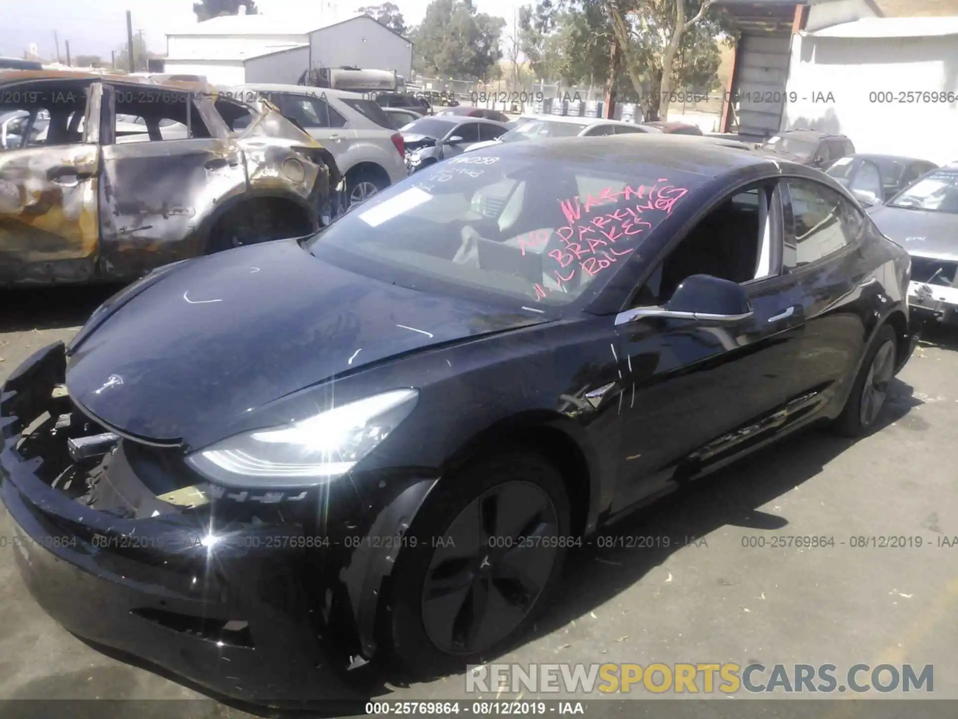 2 Photograph of a damaged car 5YJ3E1EA8KF397760 TESLA MODEL 3 2019