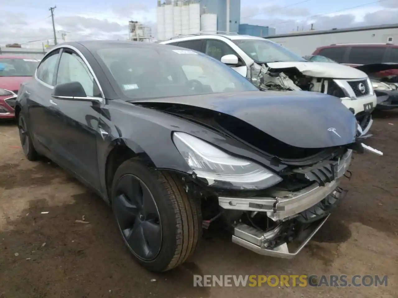 1 Photograph of a damaged car 5YJ3E1EA8KF399024 TESLA MODEL 3 2019