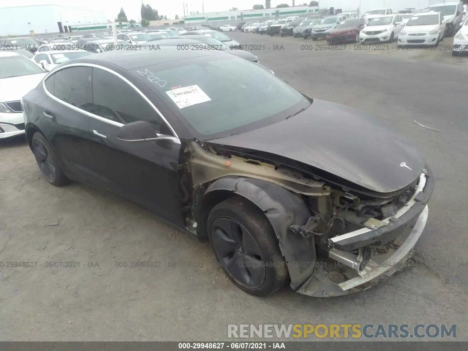 1 Photograph of a damaged car 5YJ3E1EA8KF399721 TESLA MODEL 3 2019