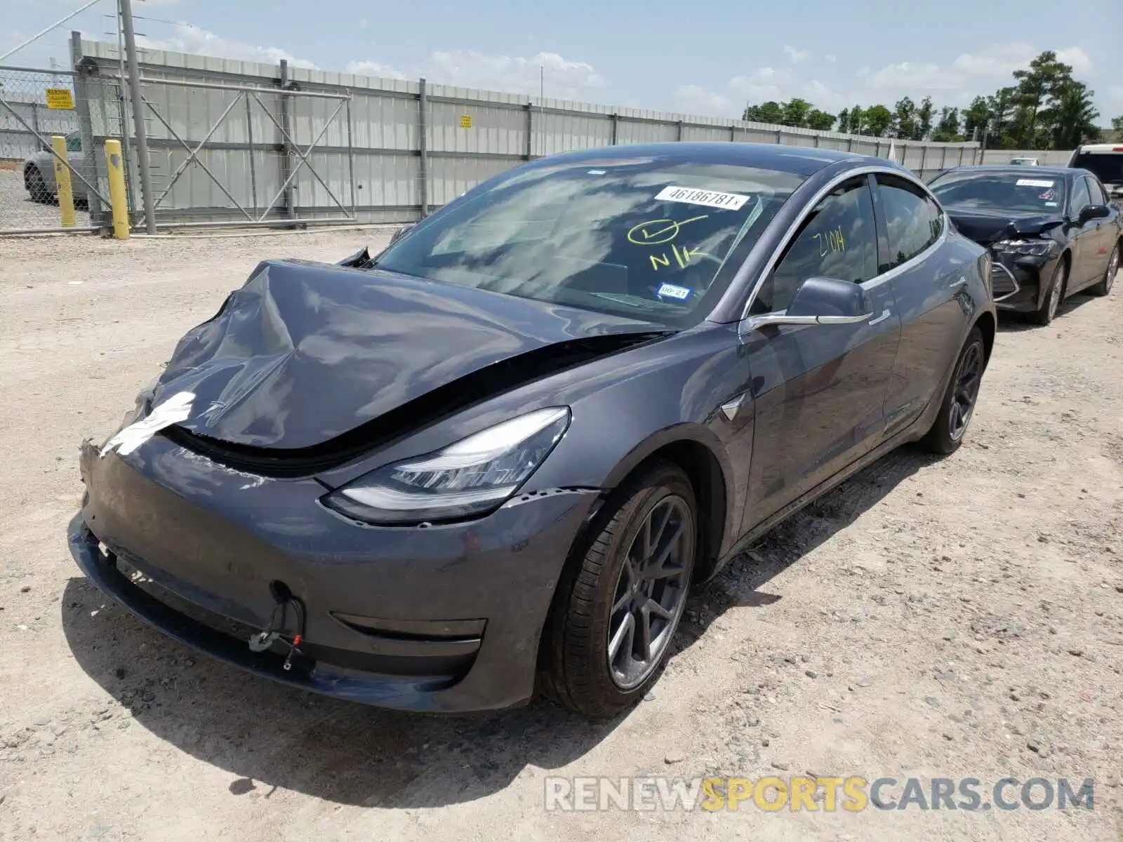 2 Photograph of a damaged car 5YJ3E1EA8KF400317 TESLA MODEL 3 2019