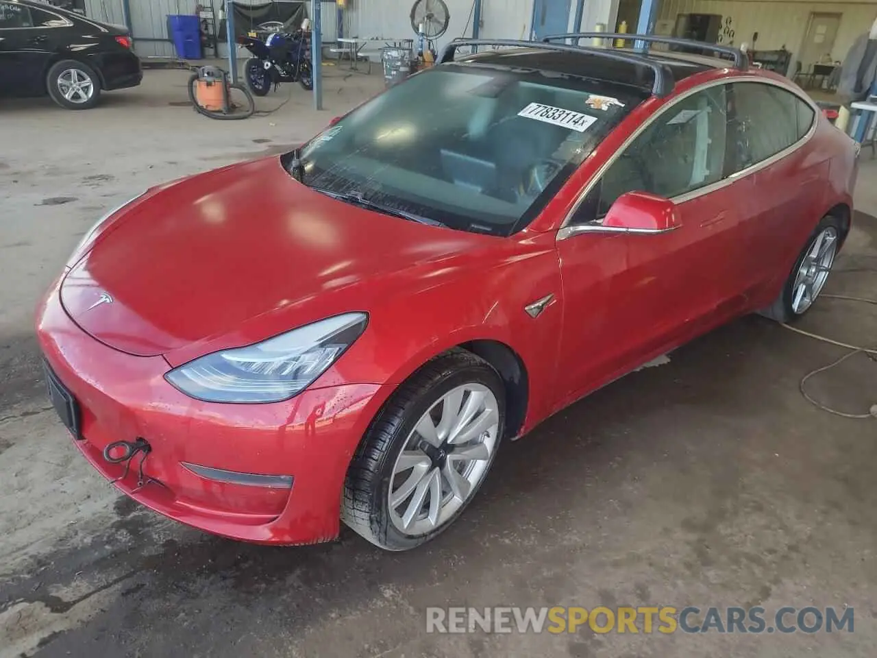 1 Photograph of a damaged car 5YJ3E1EA8KF402536 TESLA MODEL 3 2019