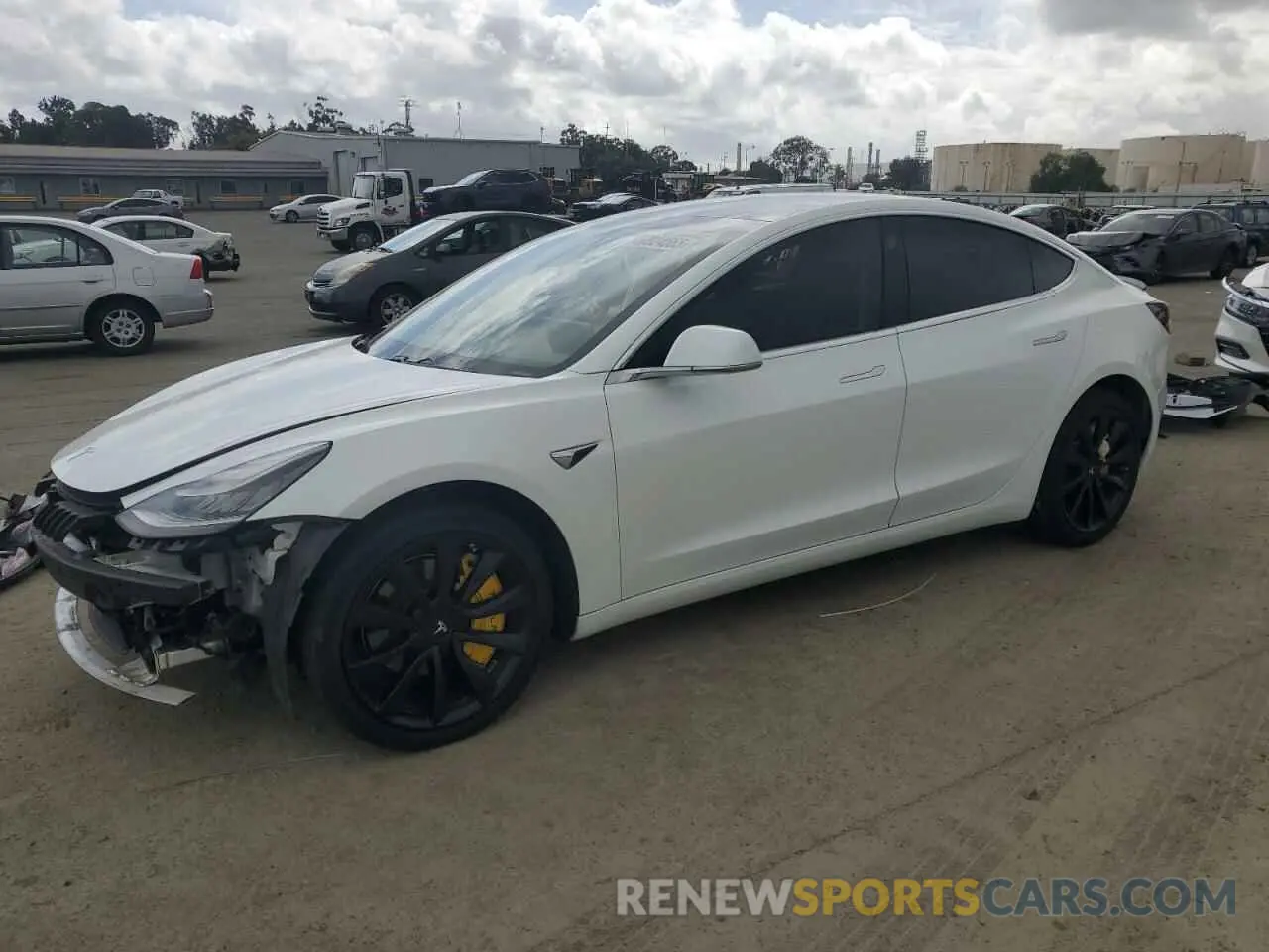 1 Photograph of a damaged car 5YJ3E1EA8KF412886 TESLA MODEL 3 2019