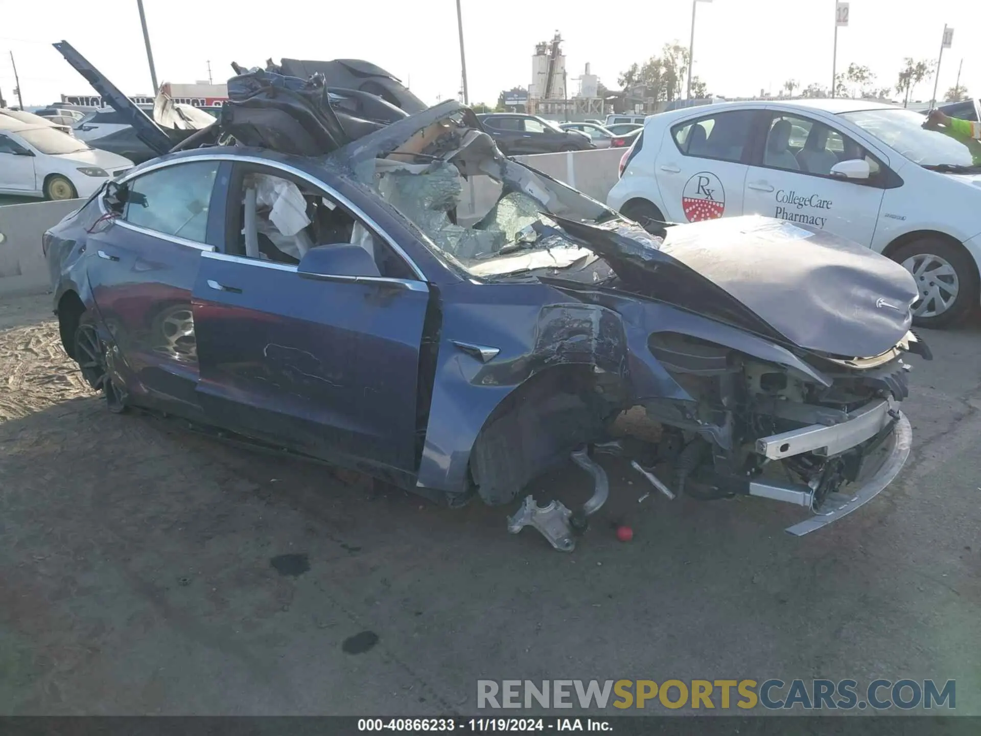 1 Photograph of a damaged car 5YJ3E1EA8KF416159 TESLA MODEL 3 2019
