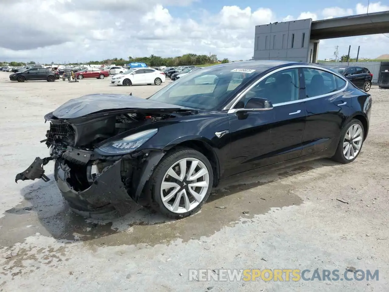 1 Photograph of a damaged car 5YJ3E1EA8KF417067 TESLA MODEL 3 2019