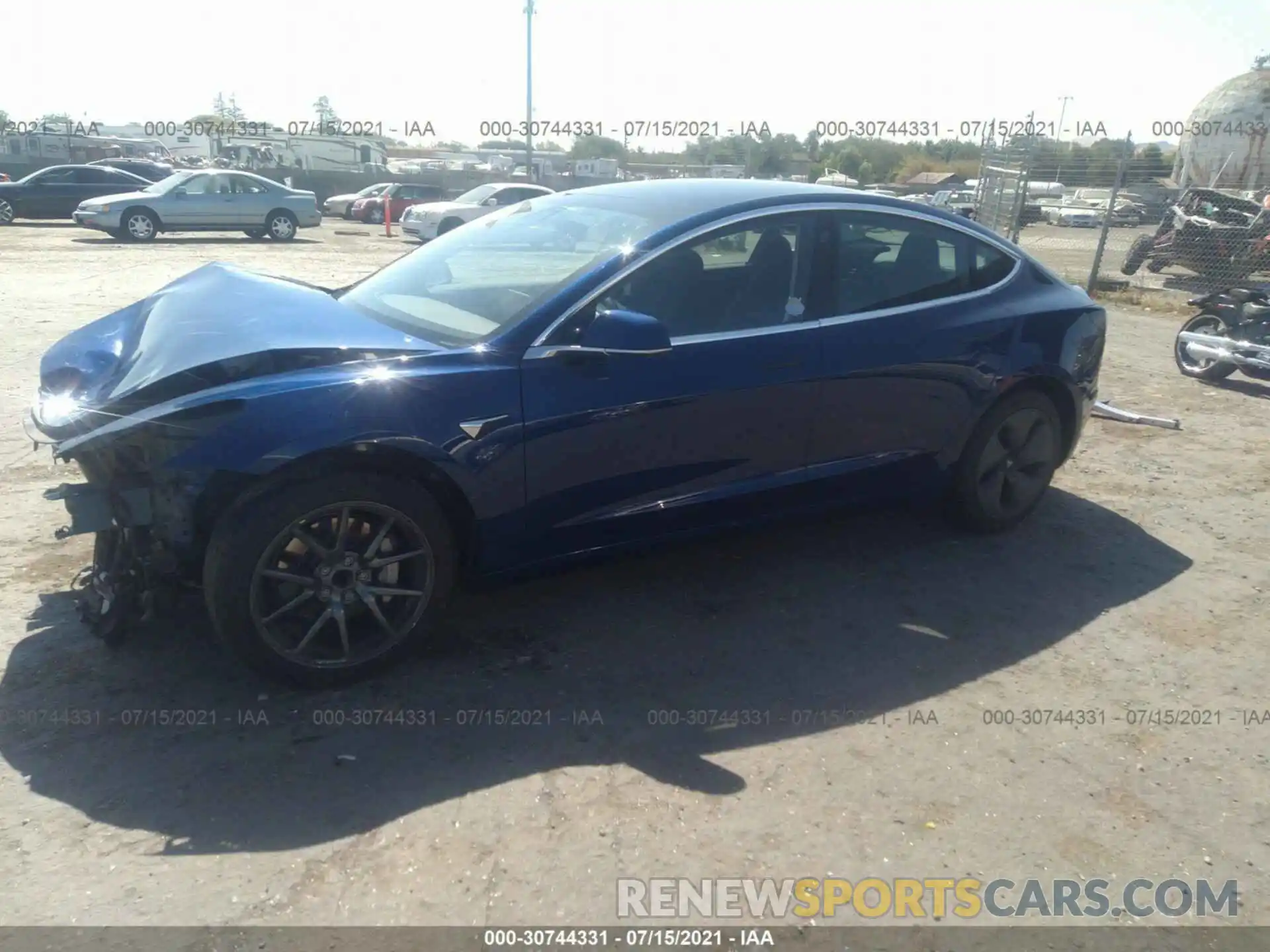 2 Photograph of a damaged car 5YJ3E1EA8KF427095 TESLA MODEL 3 2019