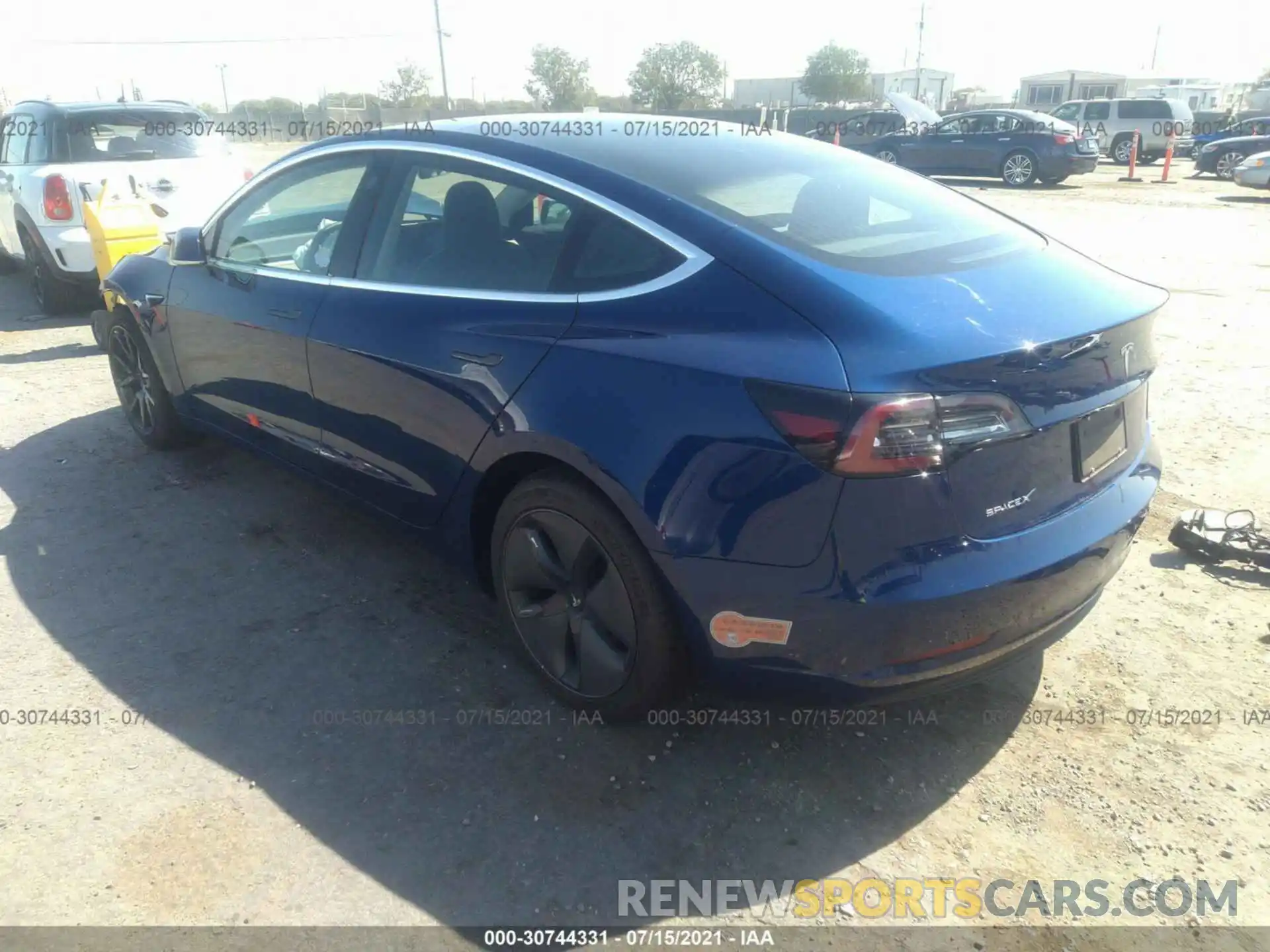 3 Photograph of a damaged car 5YJ3E1EA8KF427095 TESLA MODEL 3 2019