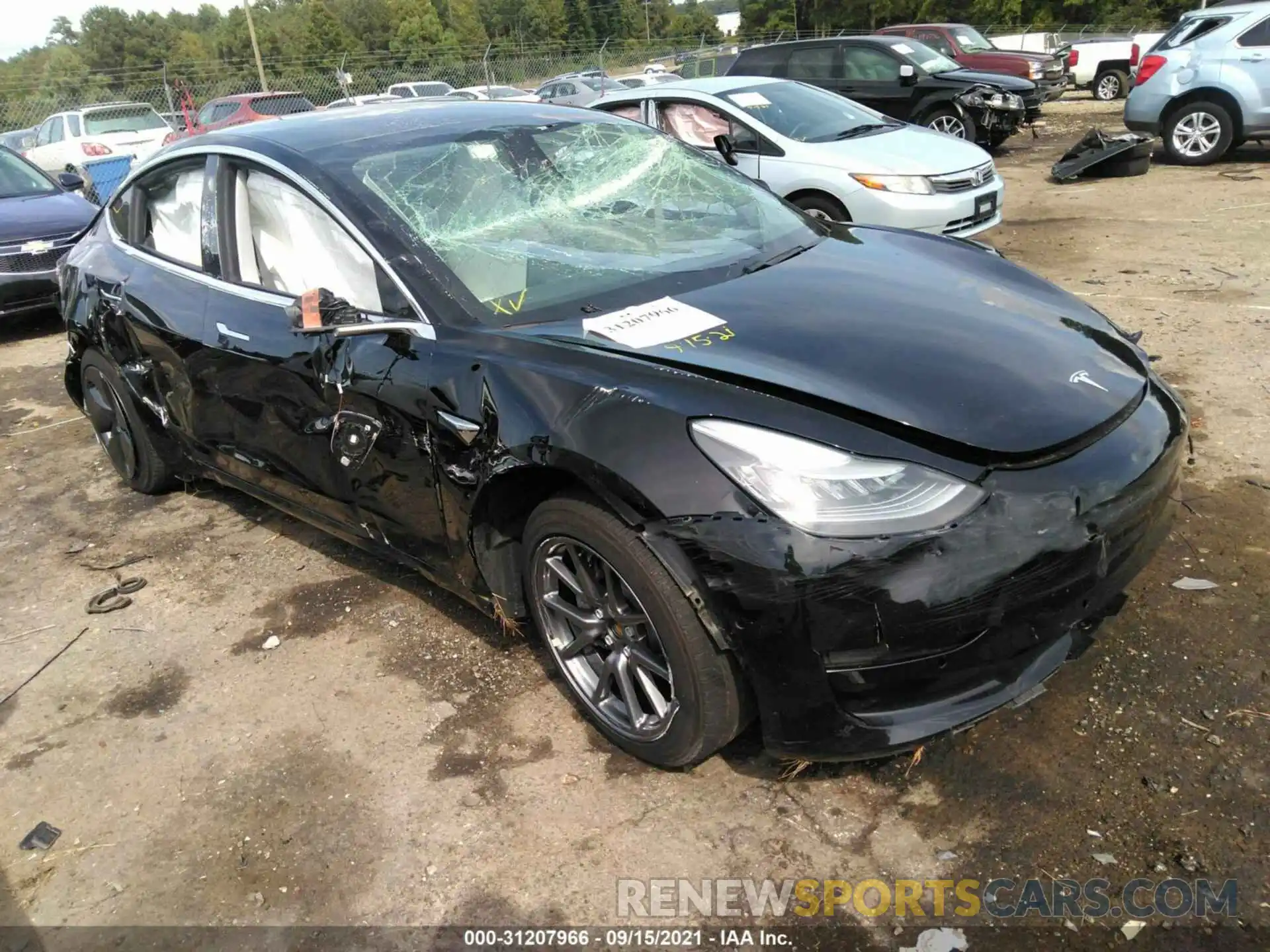 1 Photograph of a damaged car 5YJ3E1EA8KF431387 TESLA MODEL 3 2019