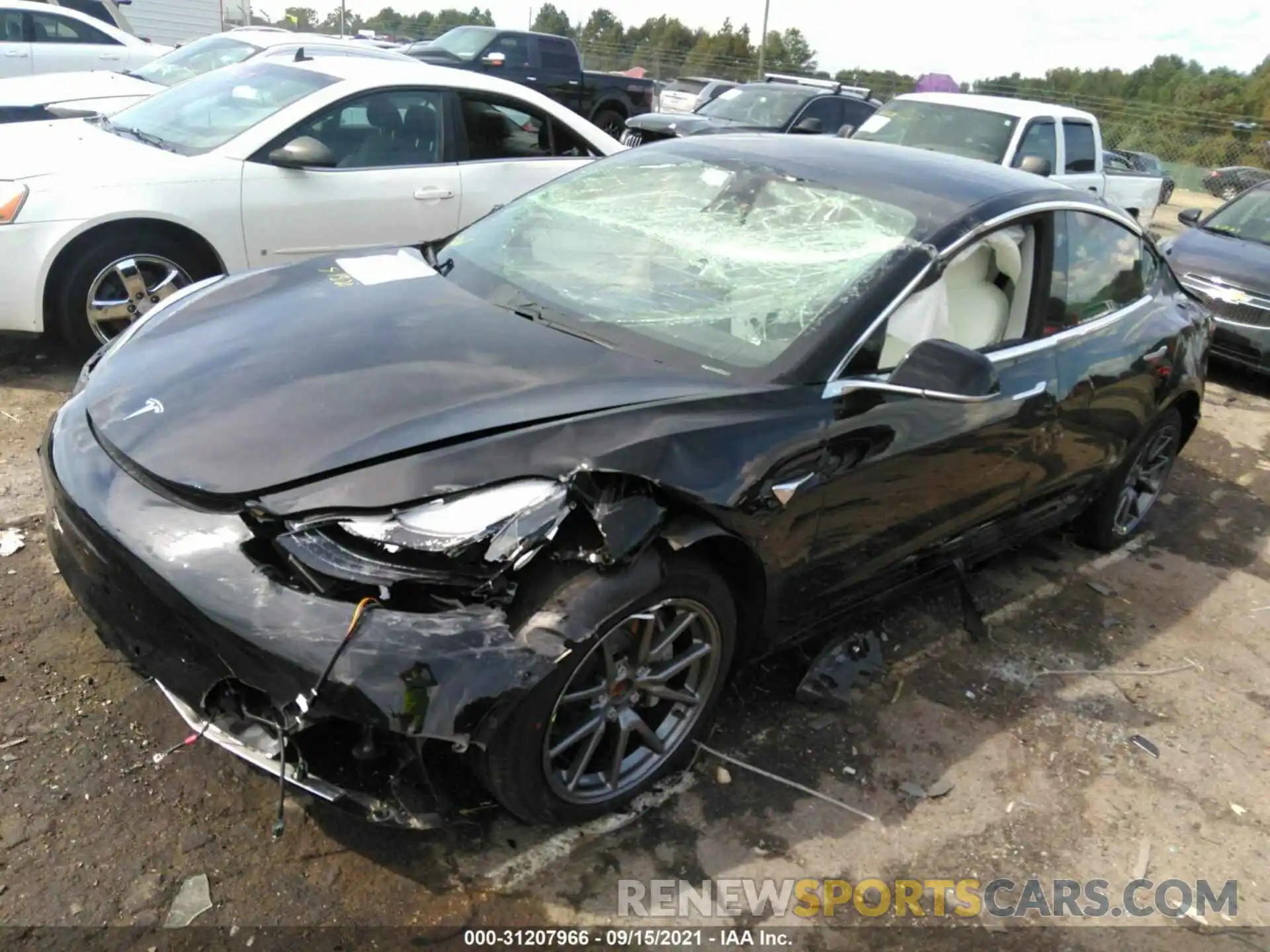 2 Photograph of a damaged car 5YJ3E1EA8KF431387 TESLA MODEL 3 2019