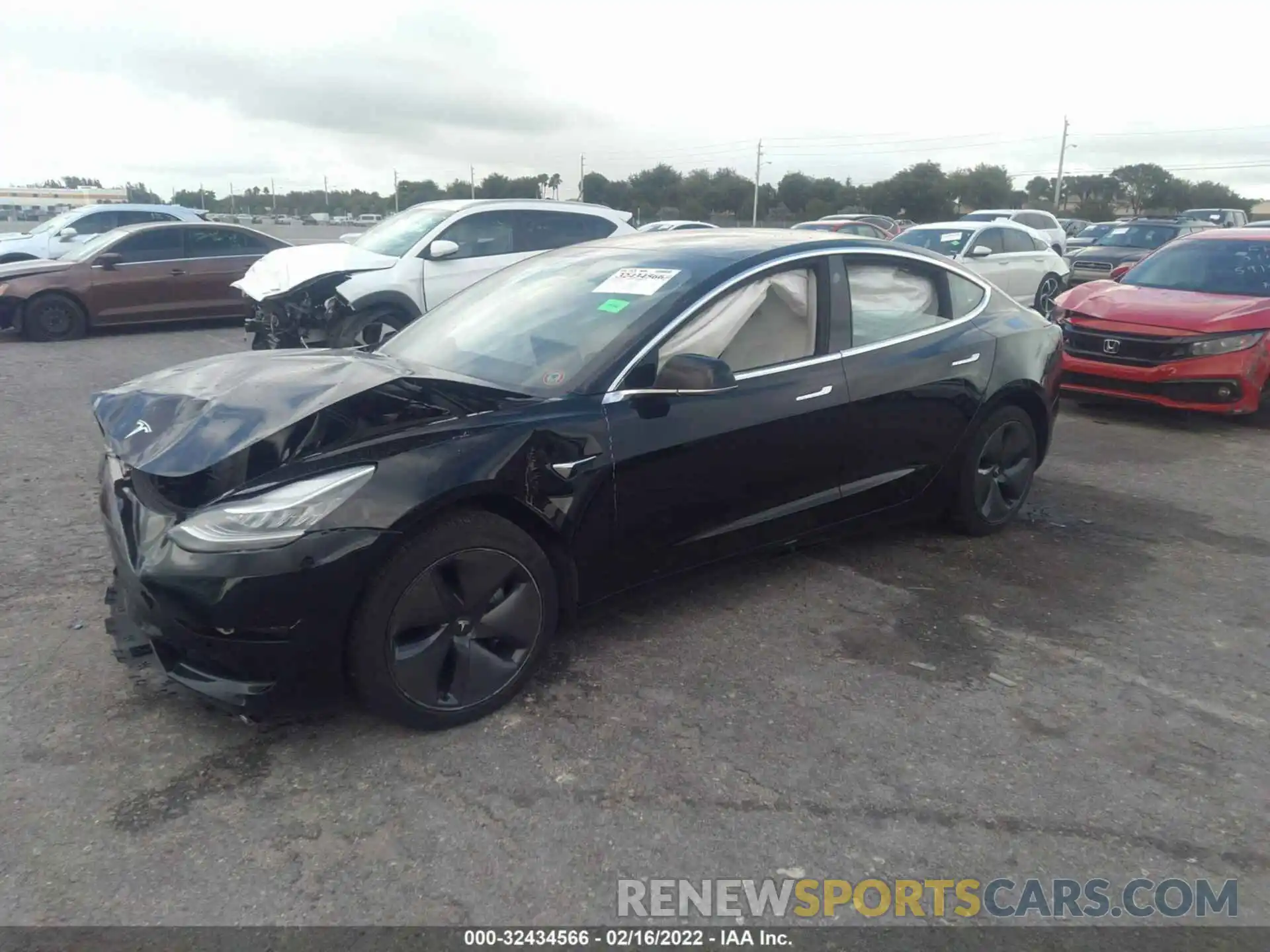 2 Photograph of a damaged car 5YJ3E1EA8KF431437 TESLA MODEL 3 2019