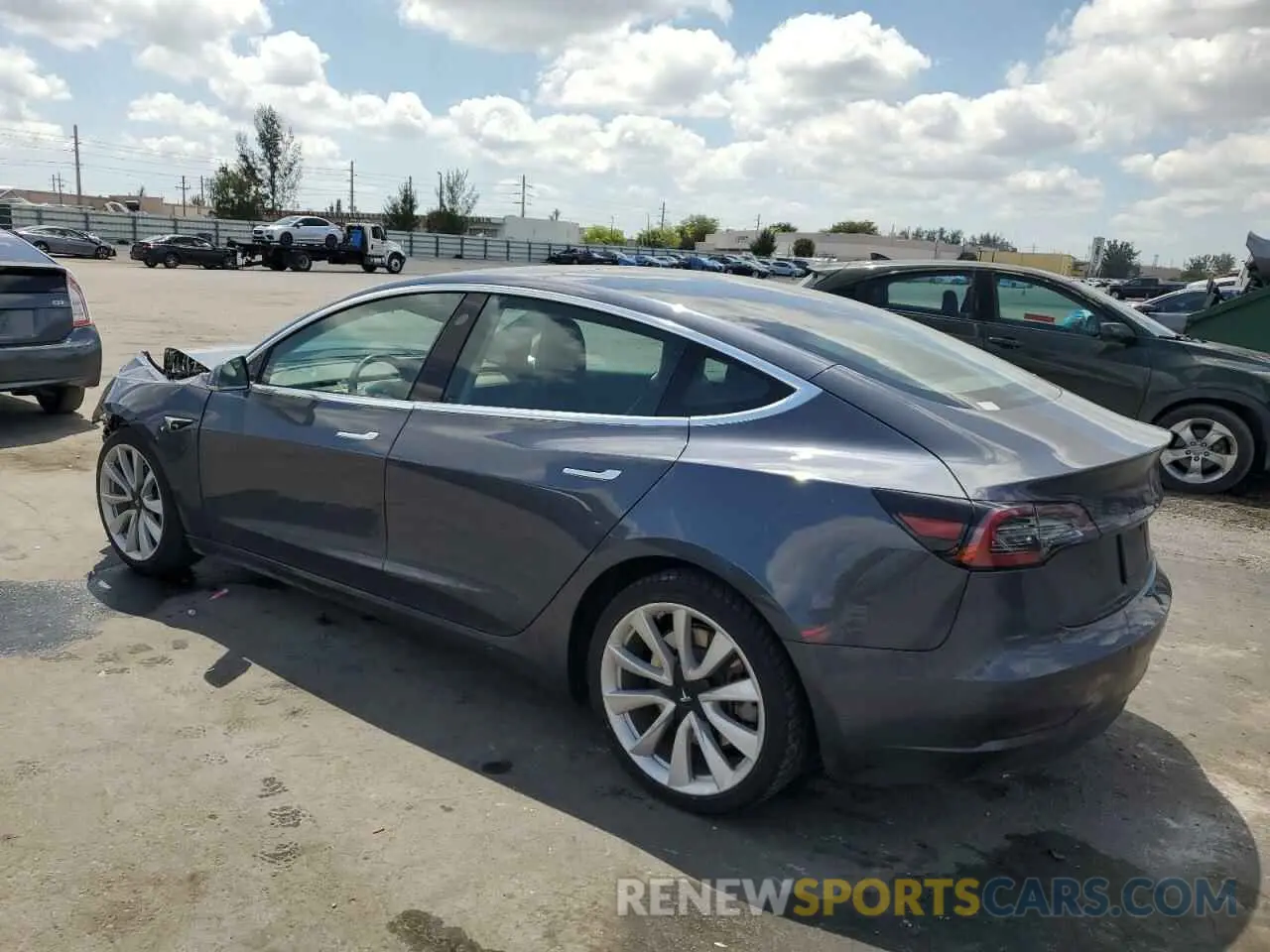 2 Photograph of a damaged car 5YJ3E1EA8KF436363 TESLA MODEL 3 2019