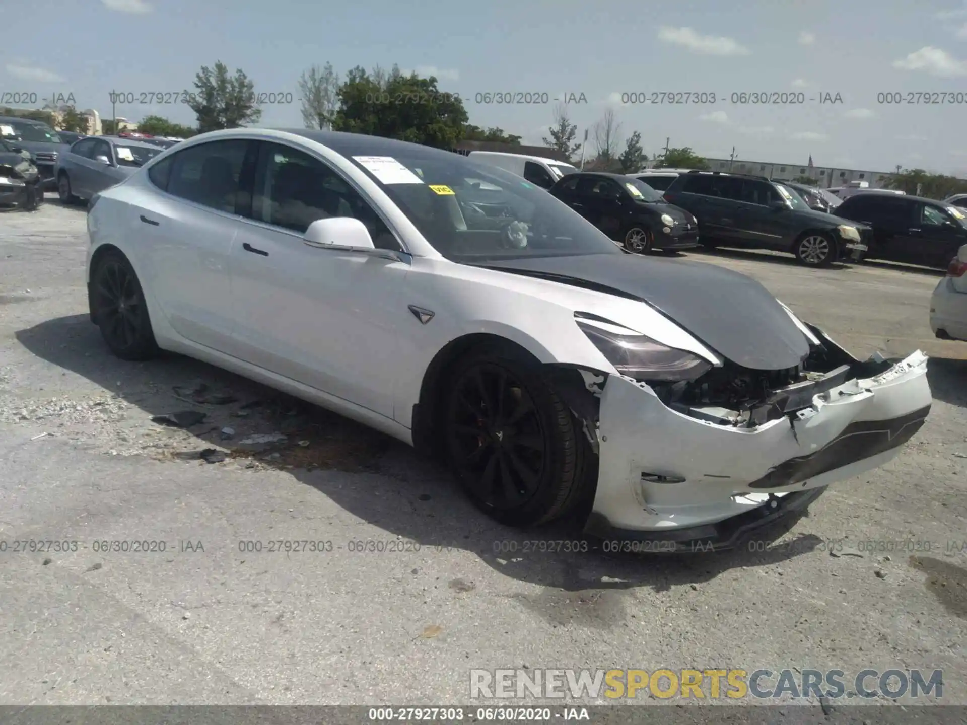 1 Photograph of a damaged car 5YJ3E1EA8KF436430 TESLA MODEL 3 2019