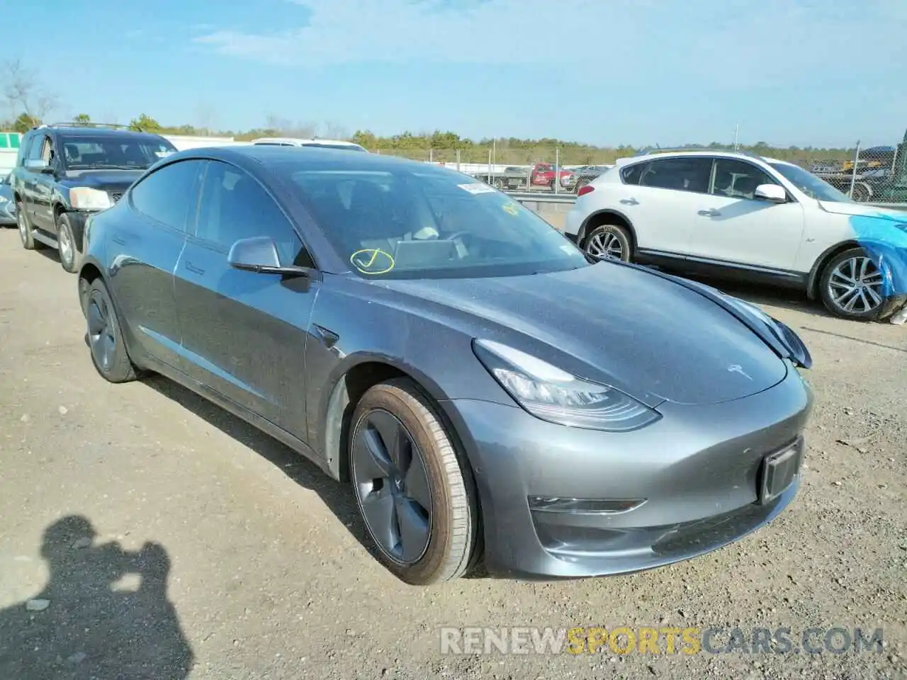 1 Photograph of a damaged car 5YJ3E1EA8KF436492 TESLA MODEL 3 2019