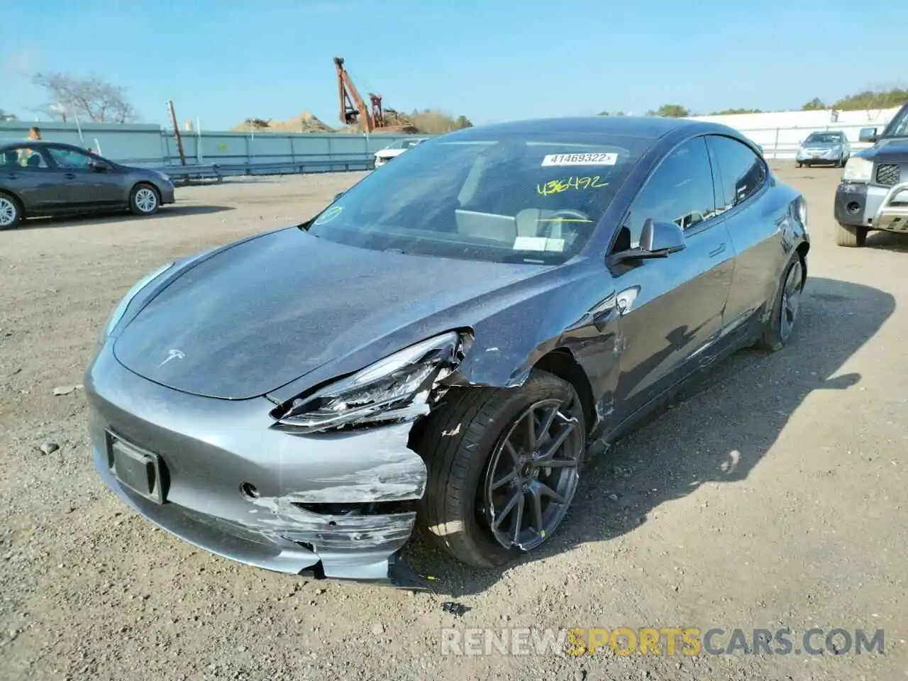 2 Photograph of a damaged car 5YJ3E1EA8KF436492 TESLA MODEL 3 2019