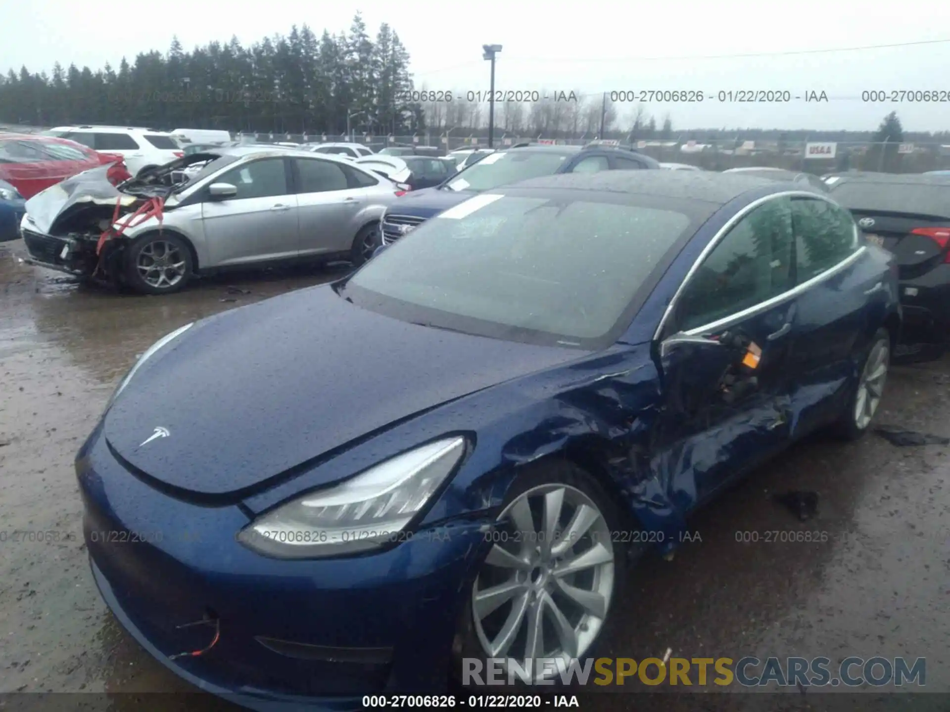 2 Photograph of a damaged car 5YJ3E1EA8KF447072 TESLA MODEL 3 2019