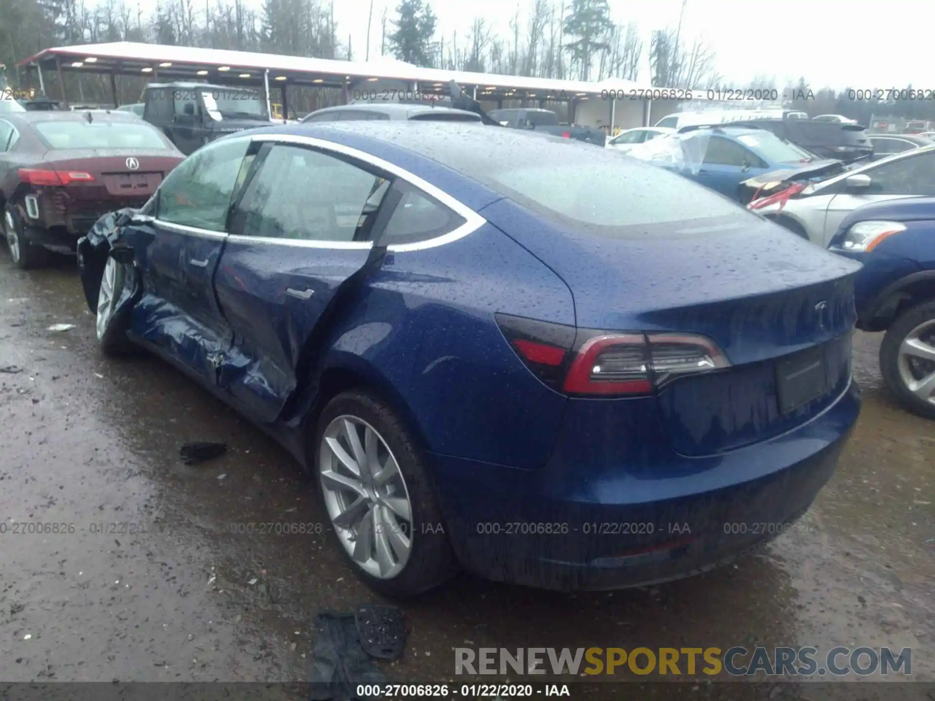 3 Photograph of a damaged car 5YJ3E1EA8KF447072 TESLA MODEL 3 2019