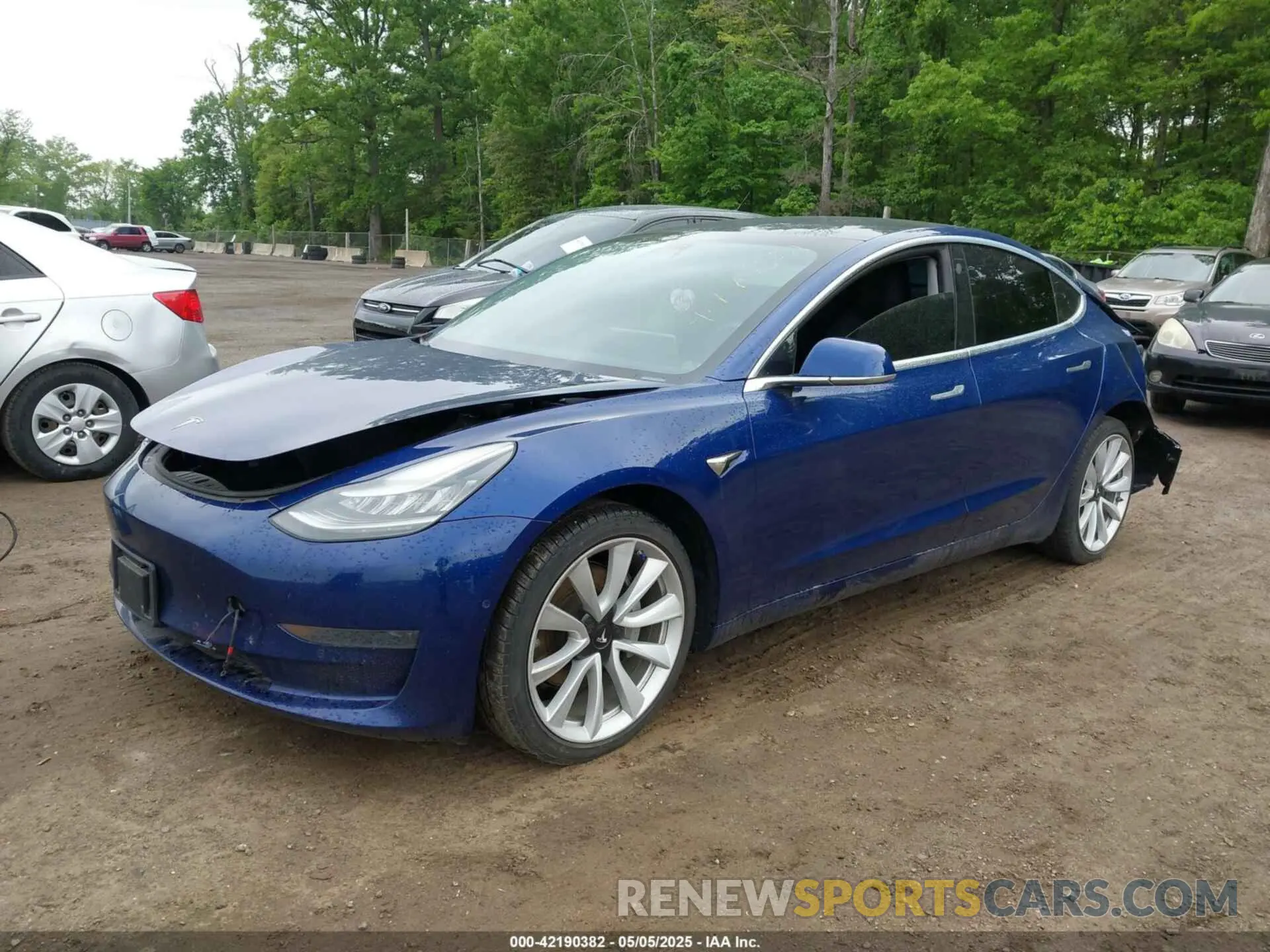 2 Photograph of a damaged car 5YJ3E1EA8KF447914 TESLA MODEL 3 2019