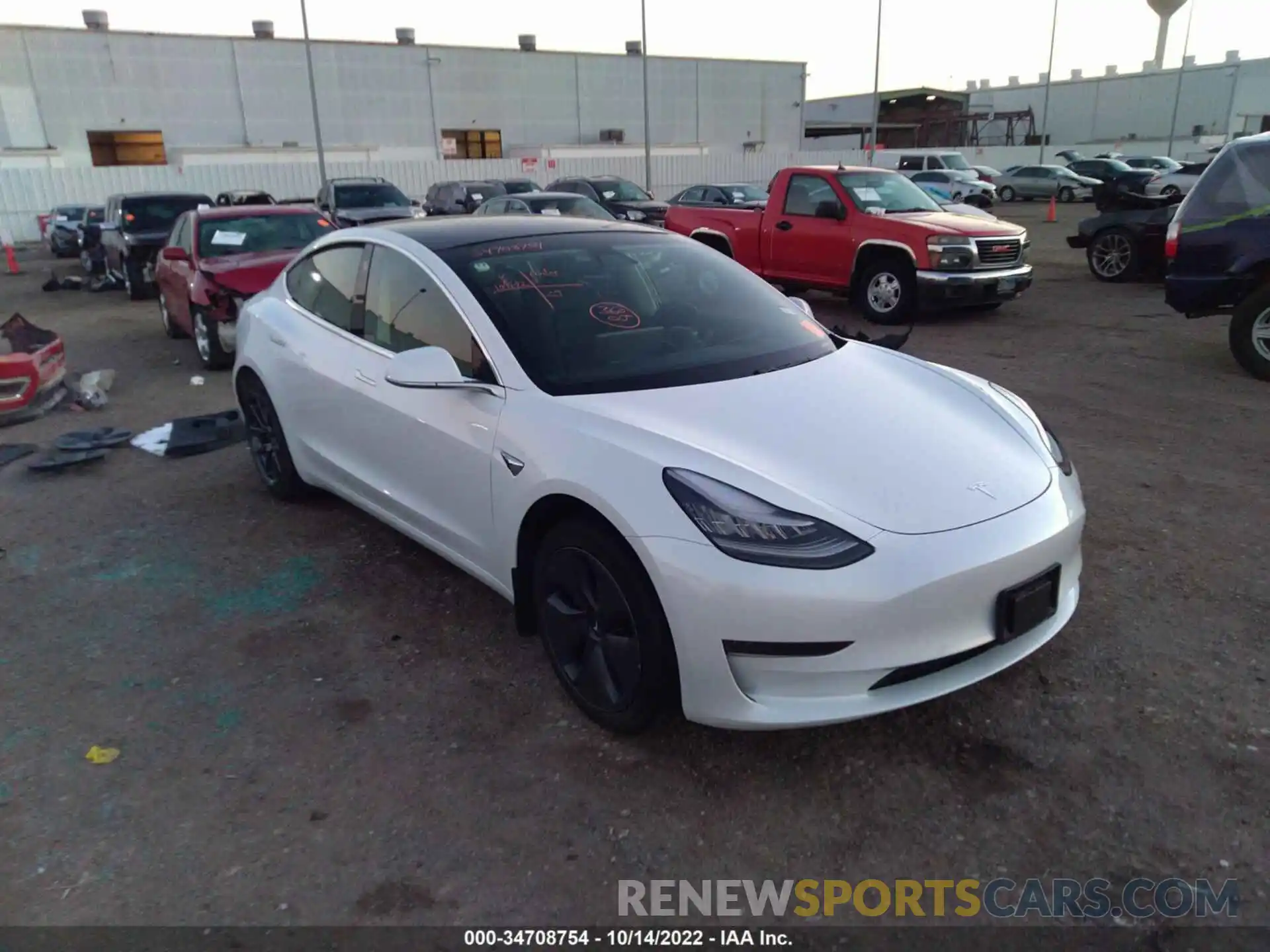 1 Photograph of a damaged car 5YJ3E1EA8KF466687 TESLA MODEL 3 2019