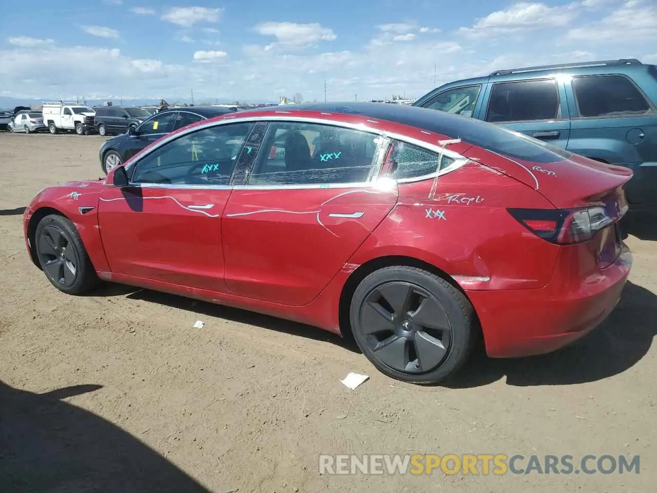2 Photograph of a damaged car 5YJ3E1EA8KF483473 TESLA MODEL 3 2019