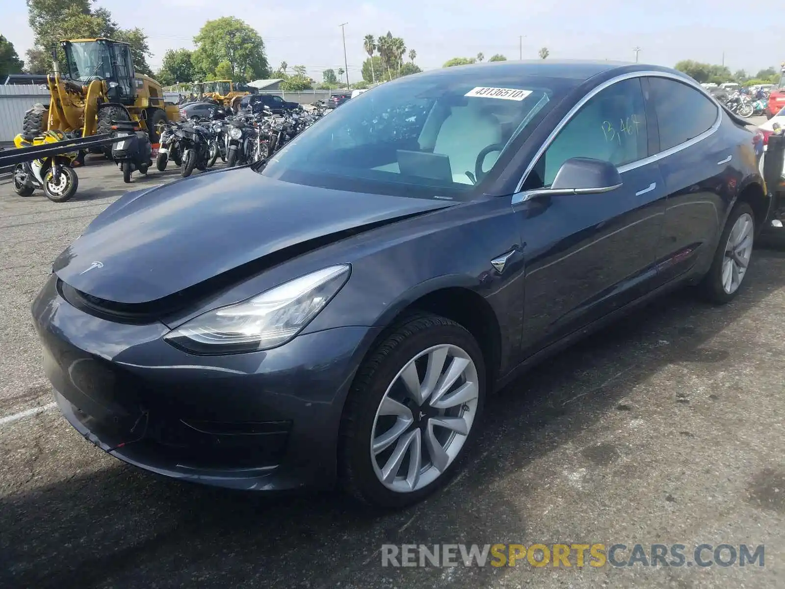 2 Photograph of a damaged car 5YJ3E1EA8KF486731 TESLA MODEL 3 2019