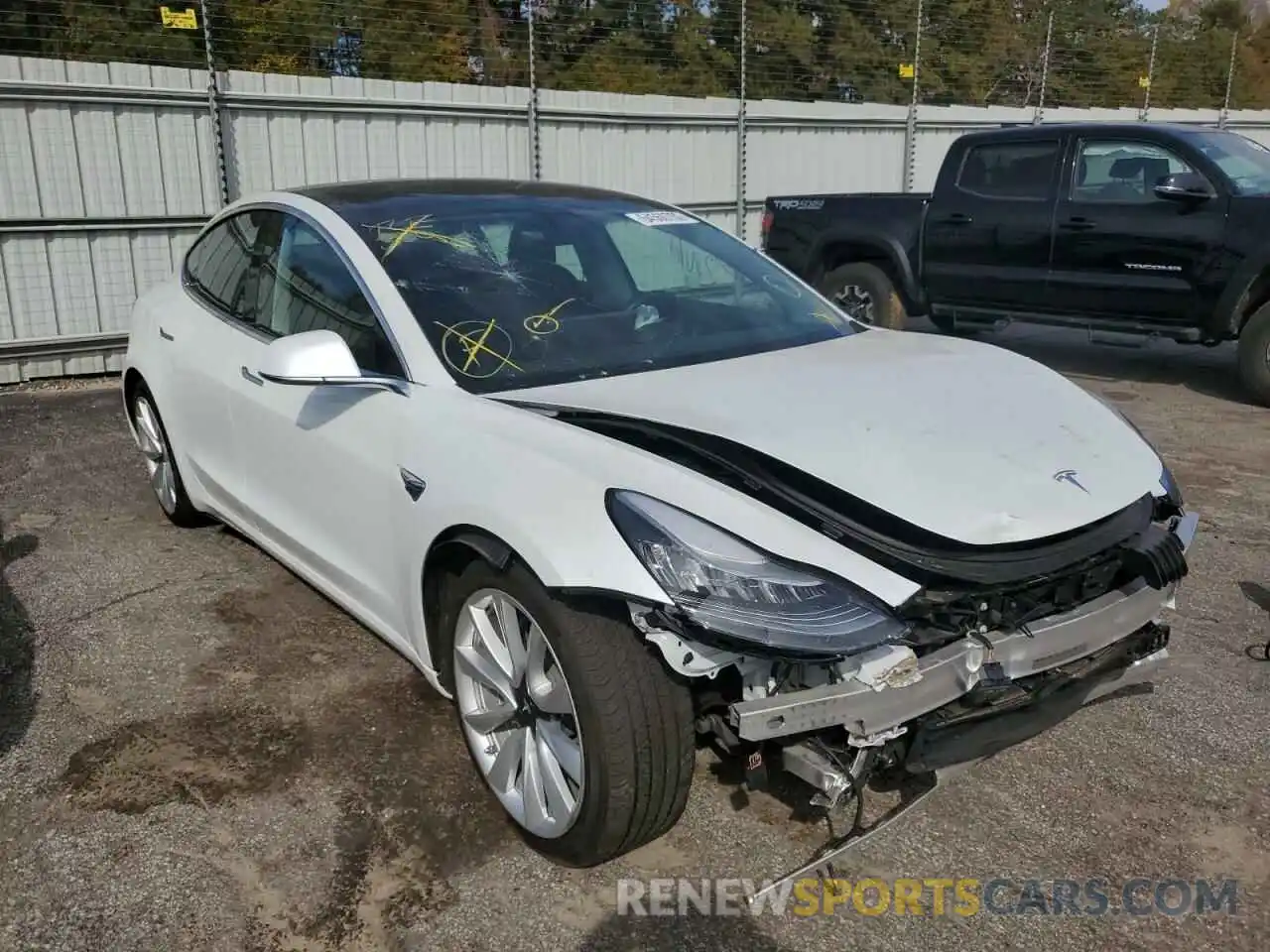 1 Photograph of a damaged car 5YJ3E1EA8KF529898 TESLA MODEL 3 2019