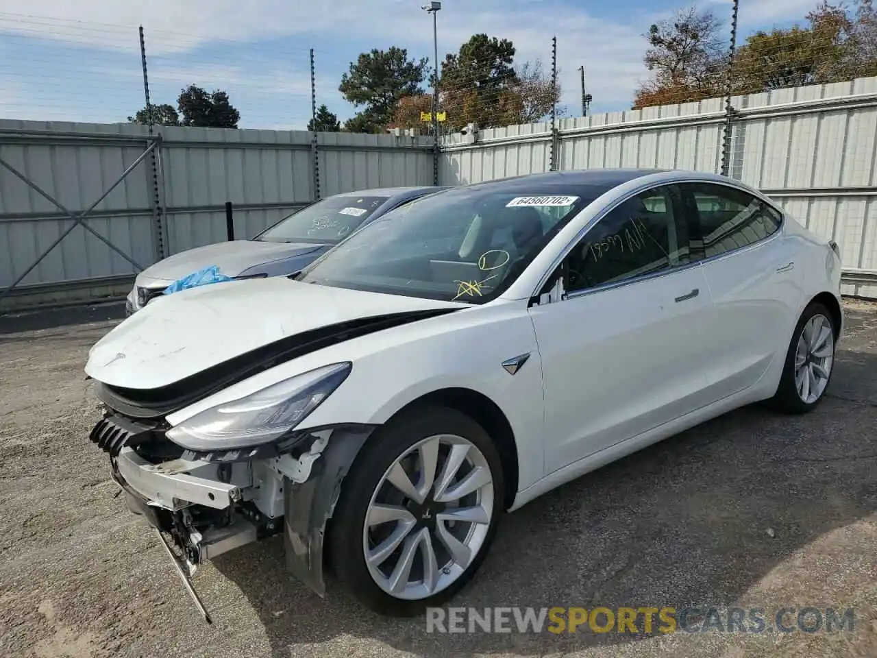 2 Photograph of a damaged car 5YJ3E1EA8KF529898 TESLA MODEL 3 2019