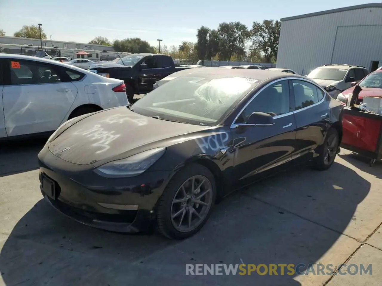 1 Photograph of a damaged car 5YJ3E1EA9KF296498 TESLA MODEL 3 2019