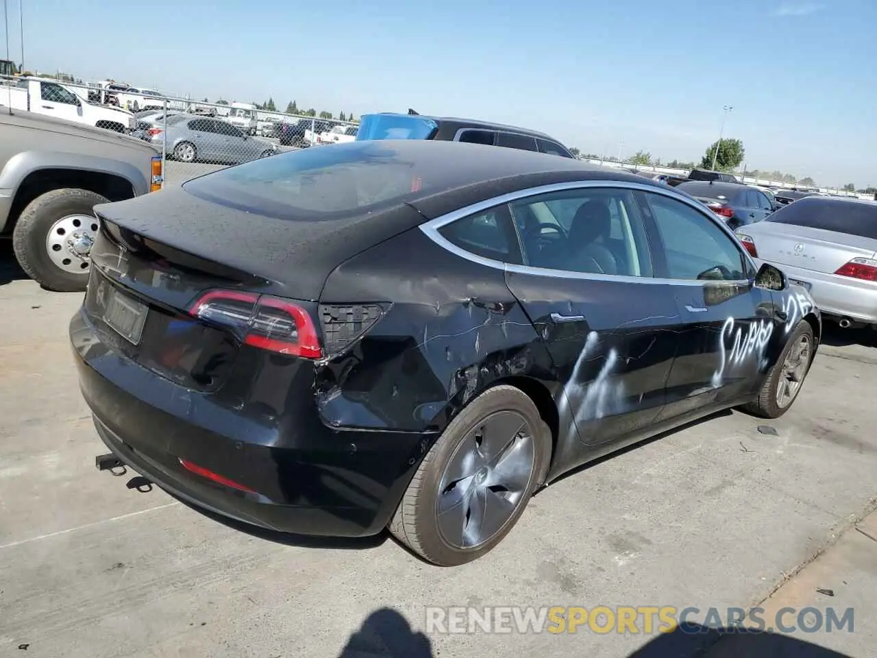 3 Photograph of a damaged car 5YJ3E1EA9KF296498 TESLA MODEL 3 2019