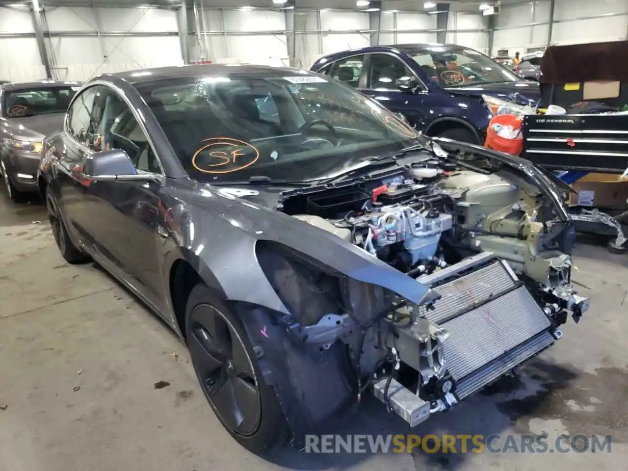 1 Photograph of a damaged car 5YJ3E1EA9KF298574 TESLA MODEL 3 2019